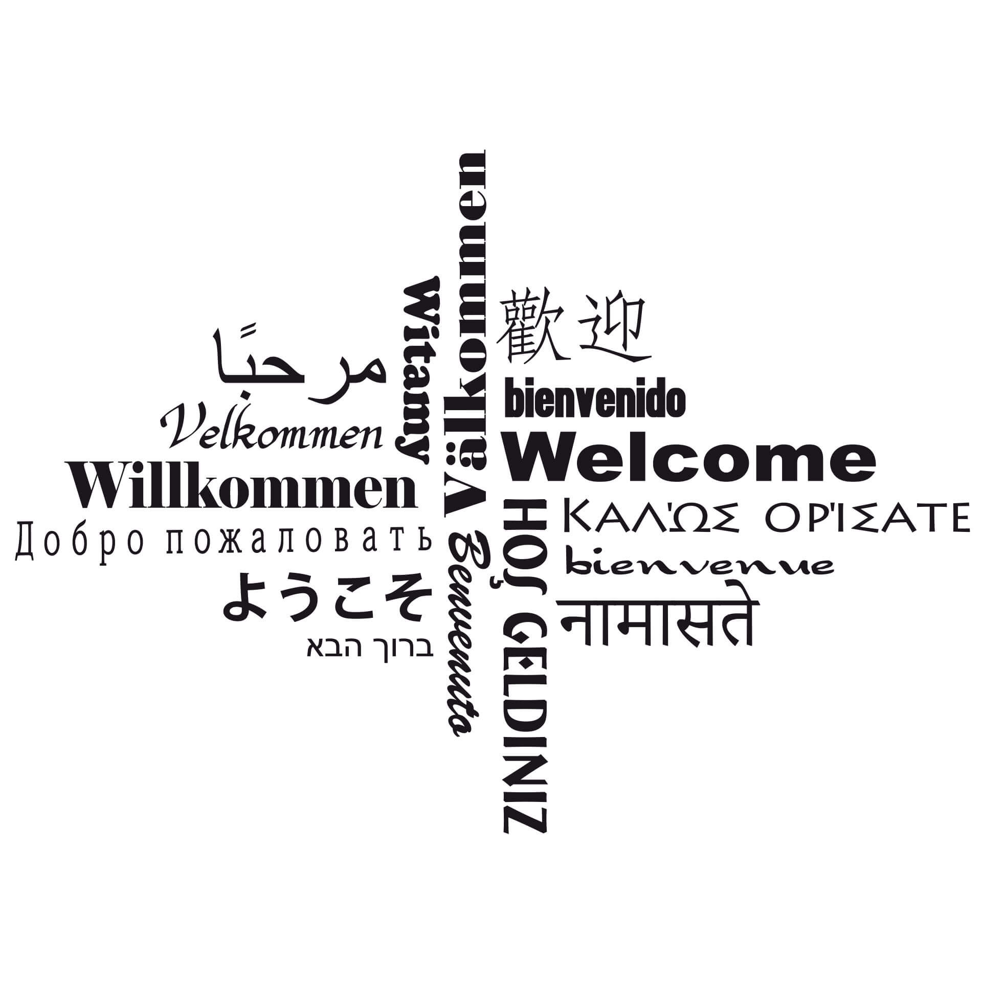 Adesivo murale - Welcome multiculturale