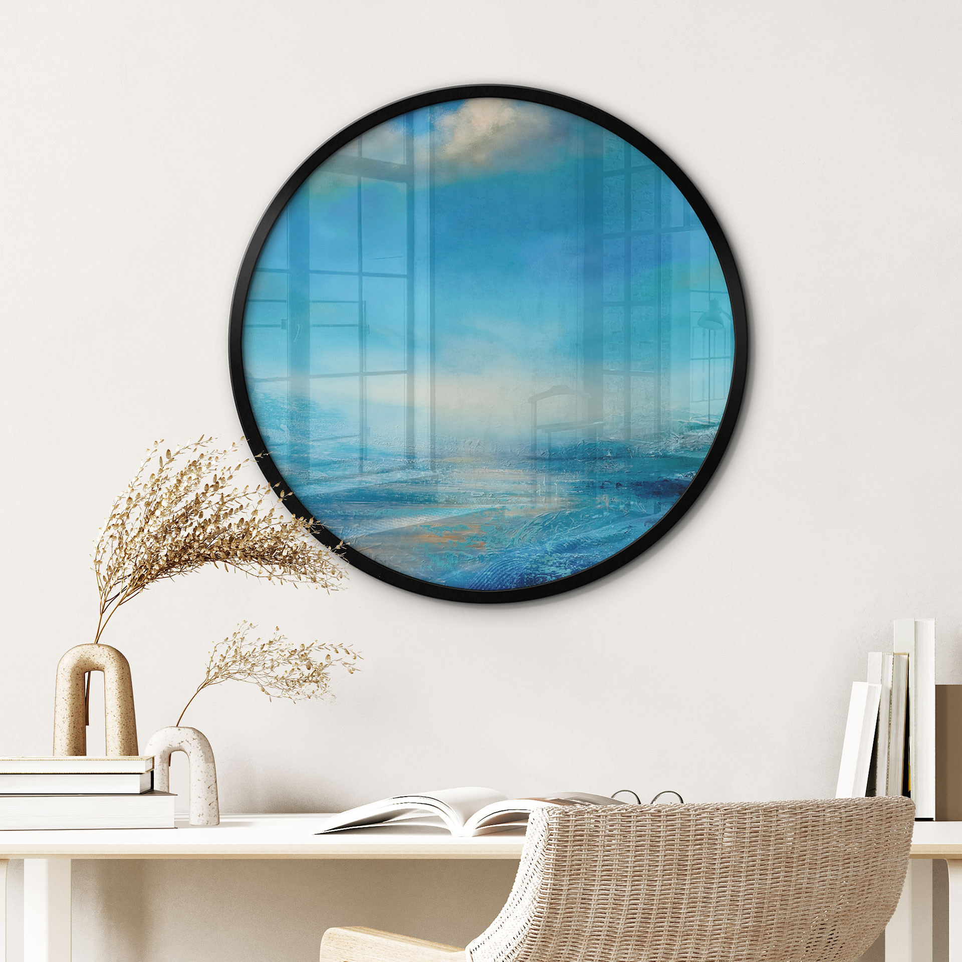Poster L'infini en bleu - Schmucker - Rond