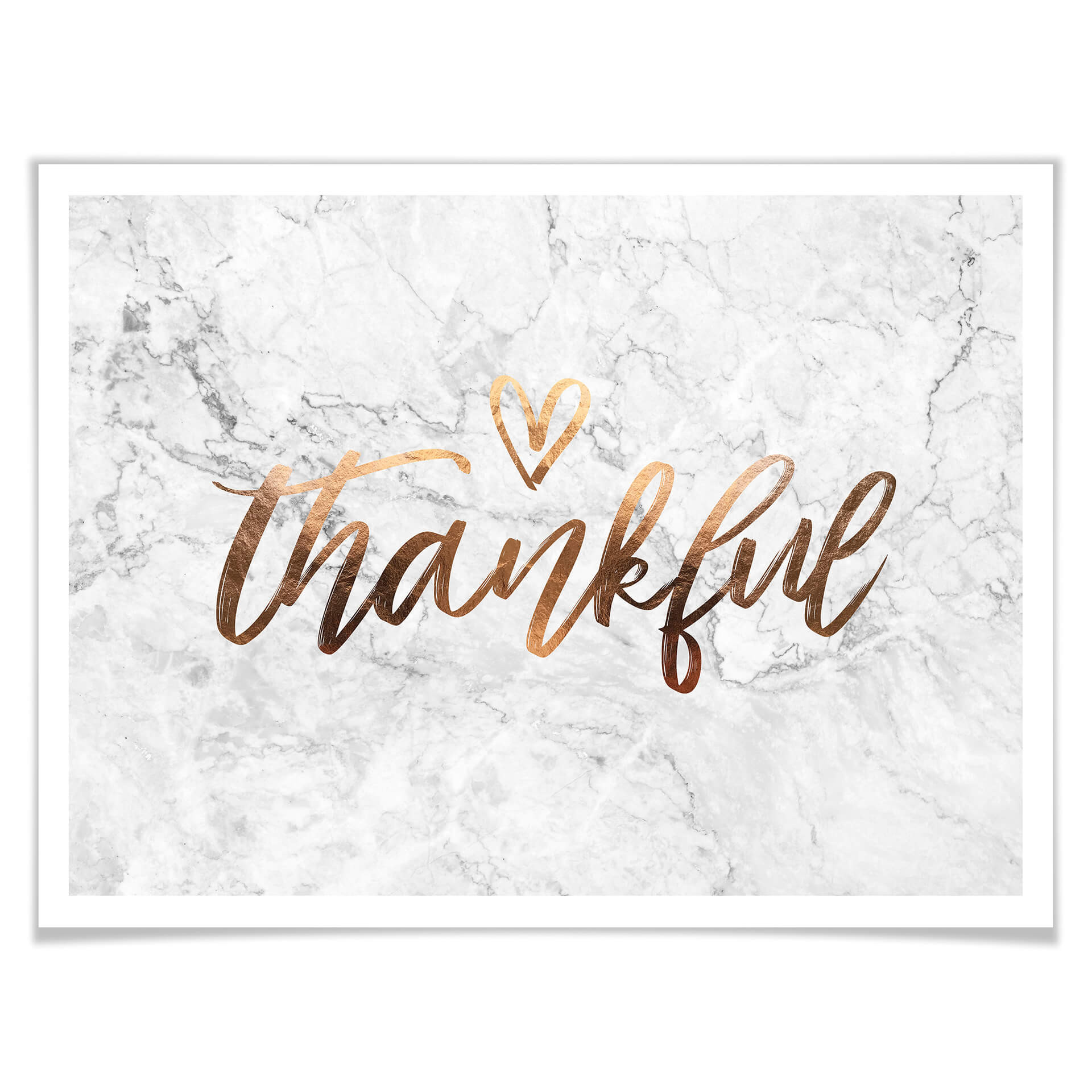 Plakat o wyglądzie miedzi - Thankful