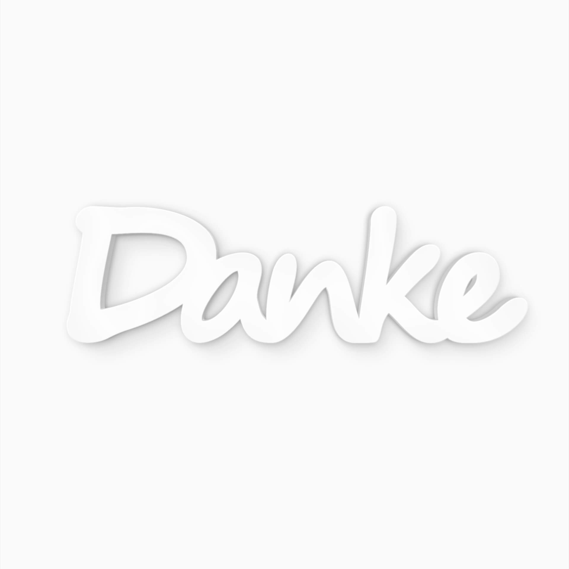 Lettres décoratives Danke