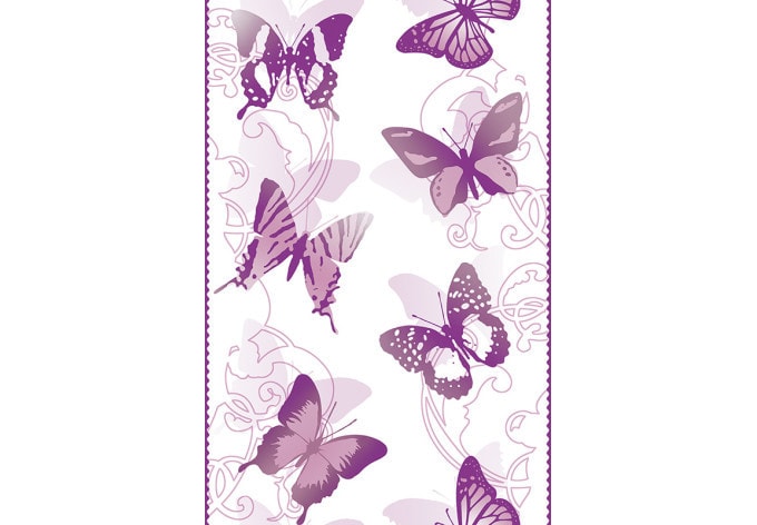 Livingwalls dekorations bannere pop.up, violet, hvid