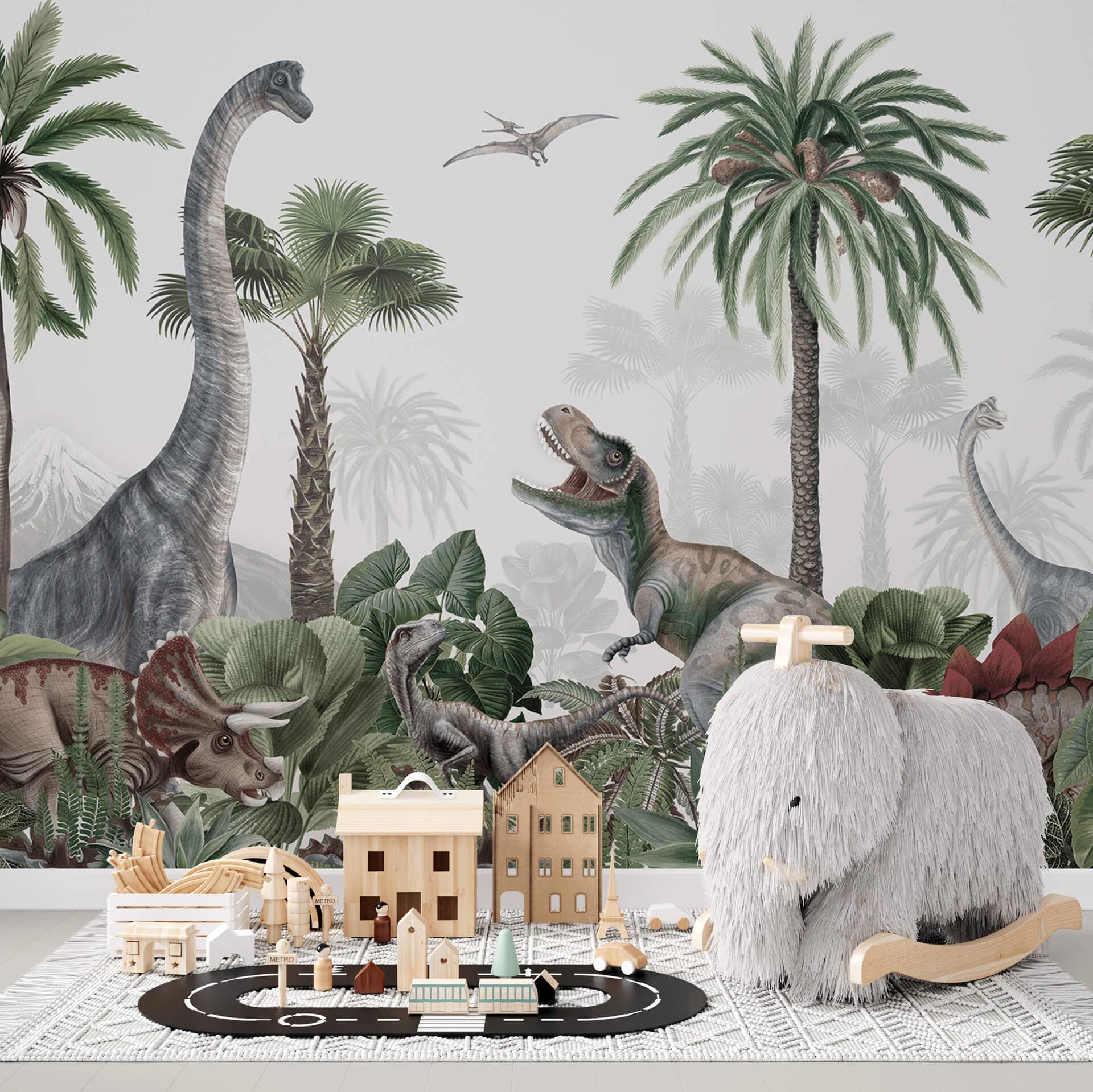 Fotobehang Kikki Belle - Dino Avontuur