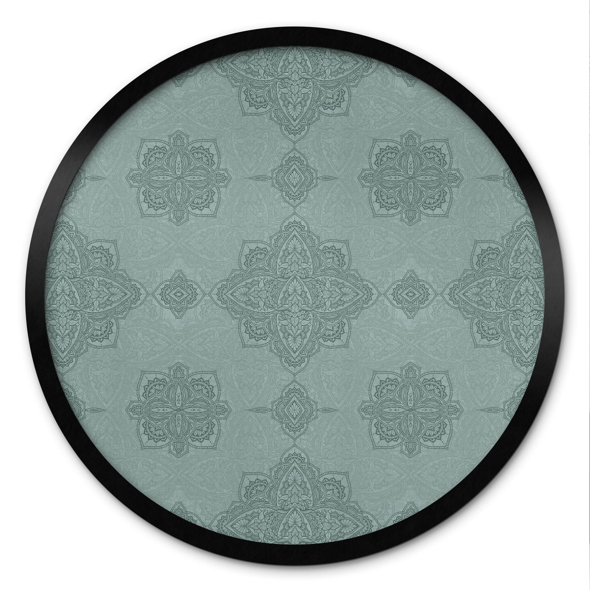 Poster Échantillon Mandala Marrakech Vert - Bloomery Decor - Rond