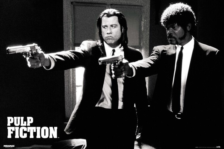 Poster, Filmposter Pulp Fiction - Guns 91,5x61 cm