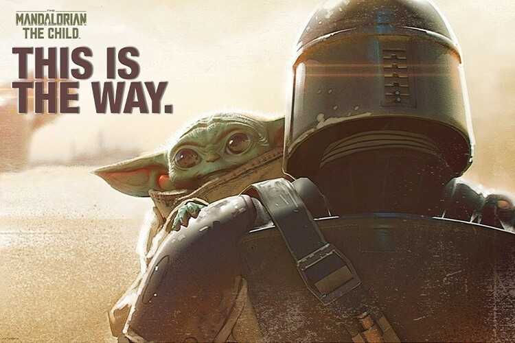 Poster, Filmposter Star Wars: The Mandalorian - Mando & The Child 91,5x61 cm