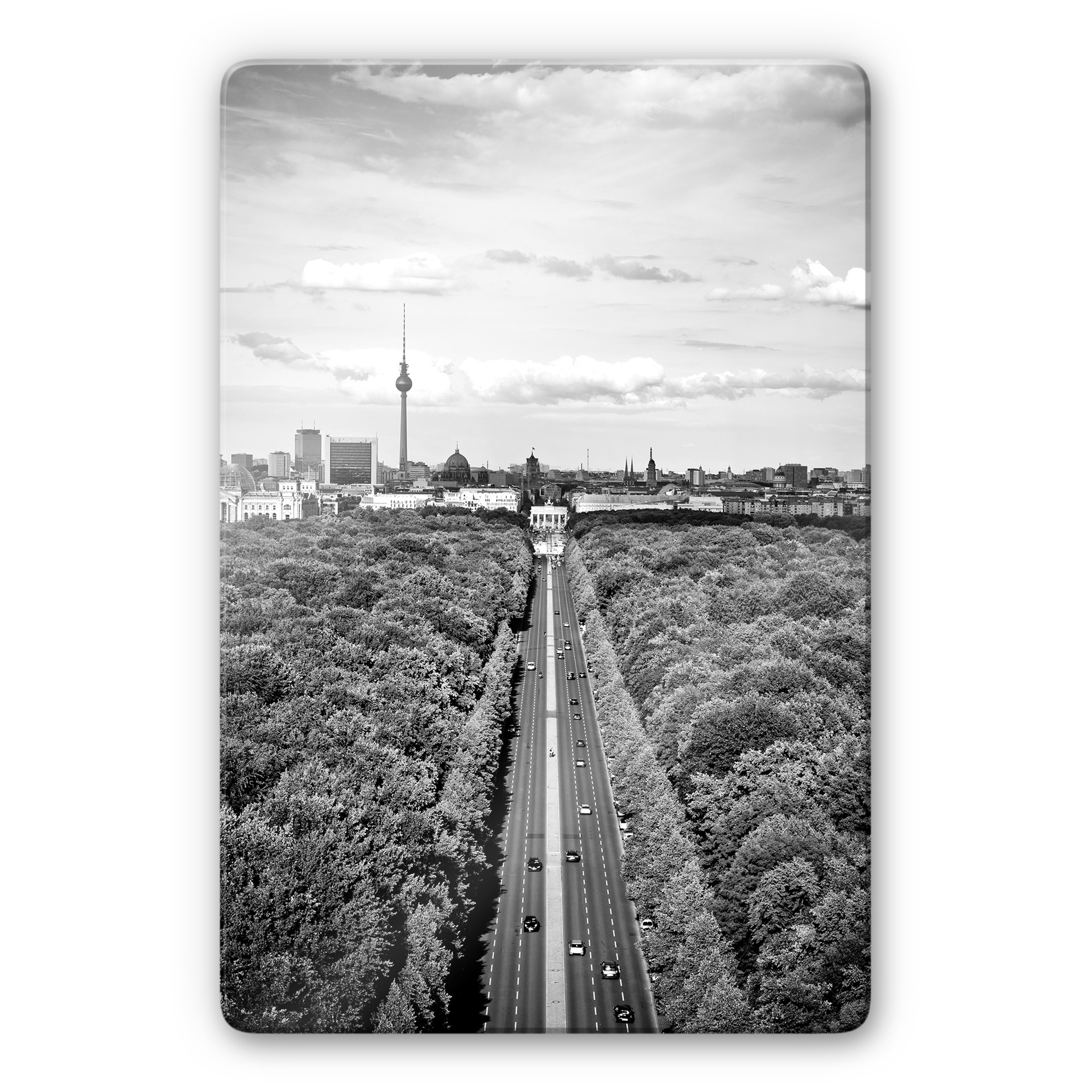 Glasbild Der Himmel über Berlin