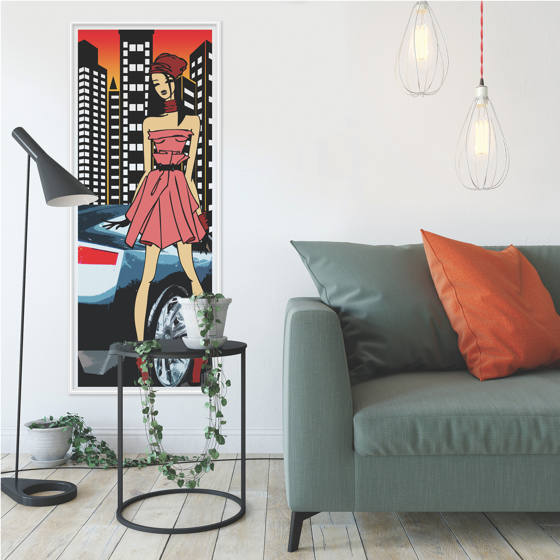 Wallprint W - Urban Girl Streetstyle