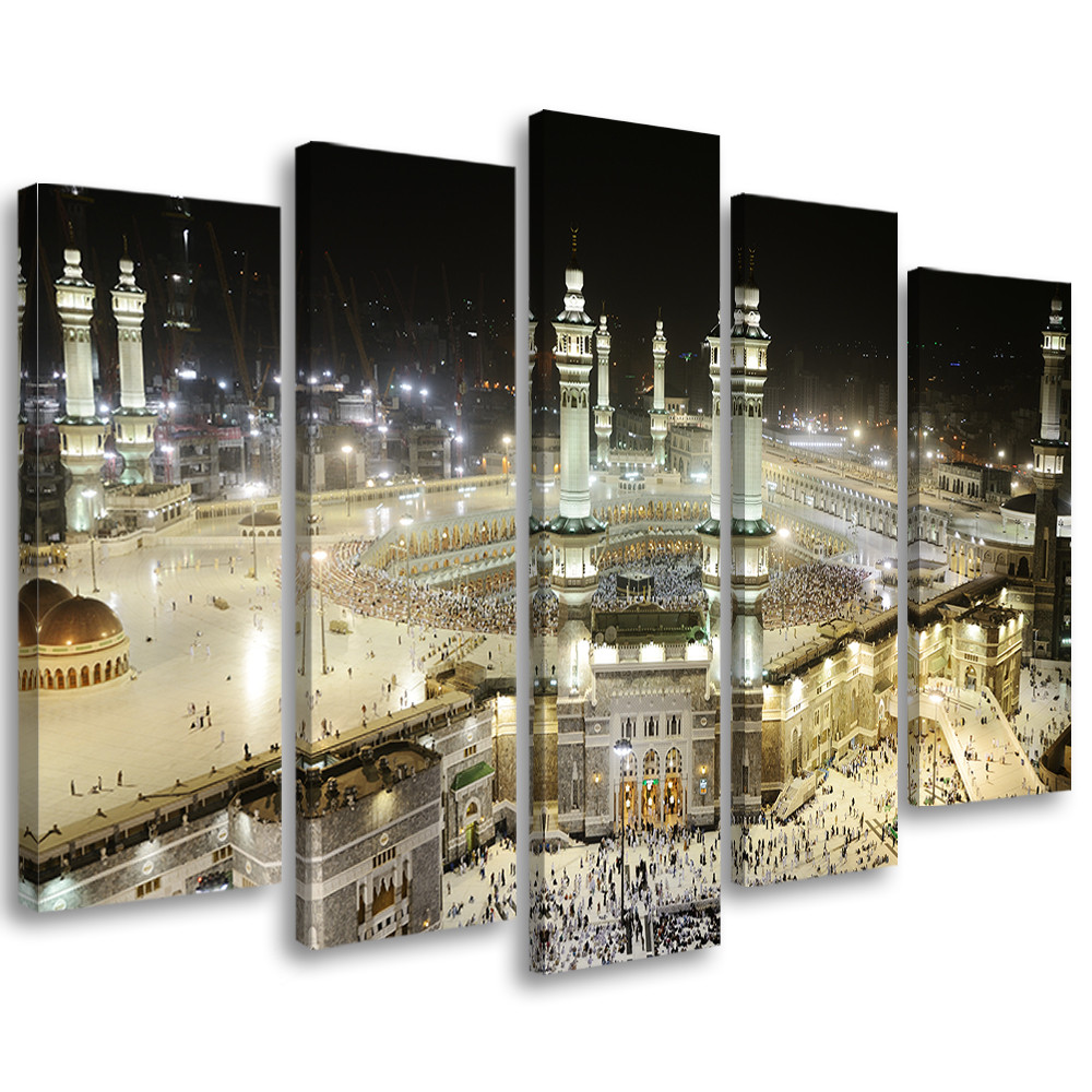 5 stykke lærredstryk, Mekka-moskeen