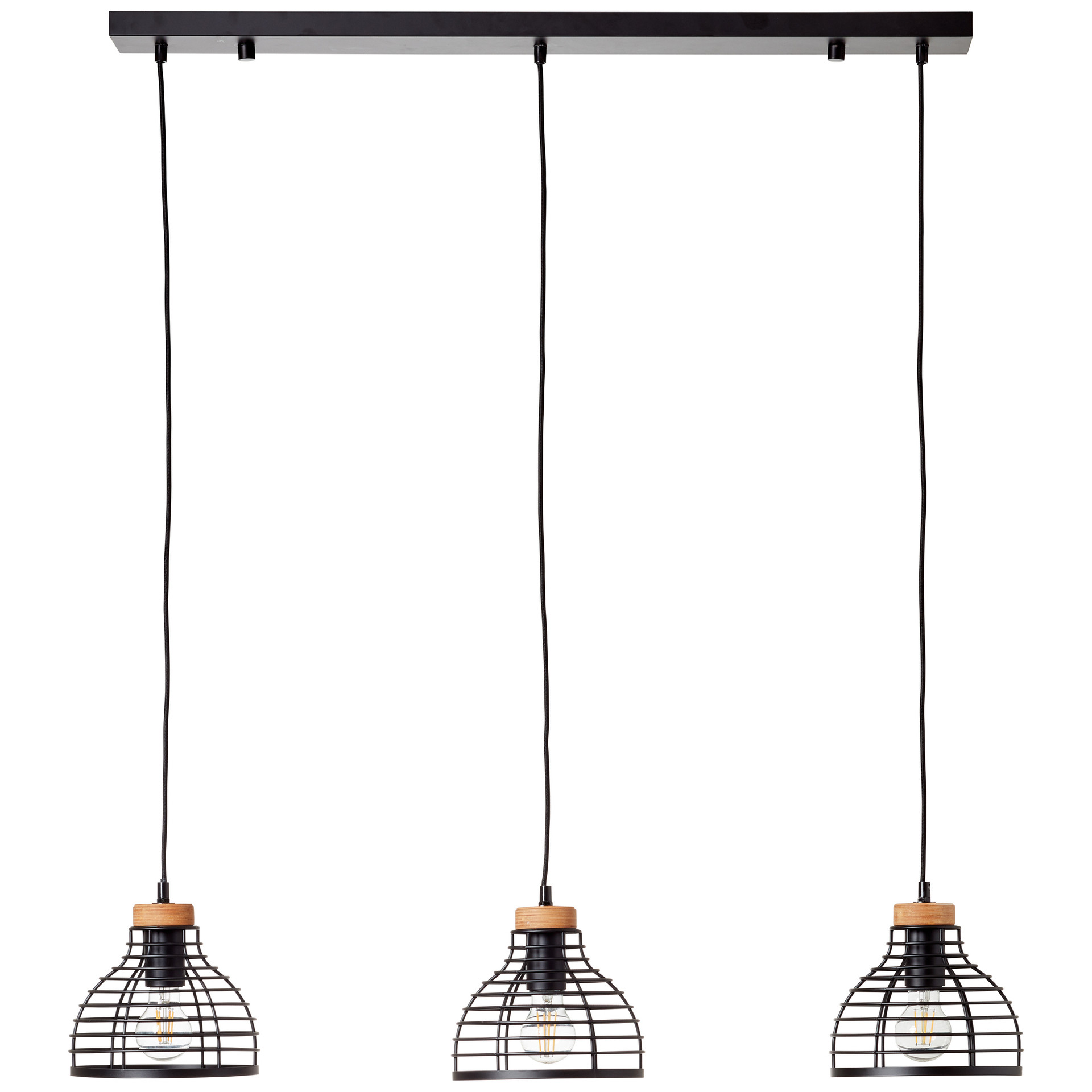 Pendelleuchte Annelie, braun, 120 x 100 cm, Holz Pendellampe
