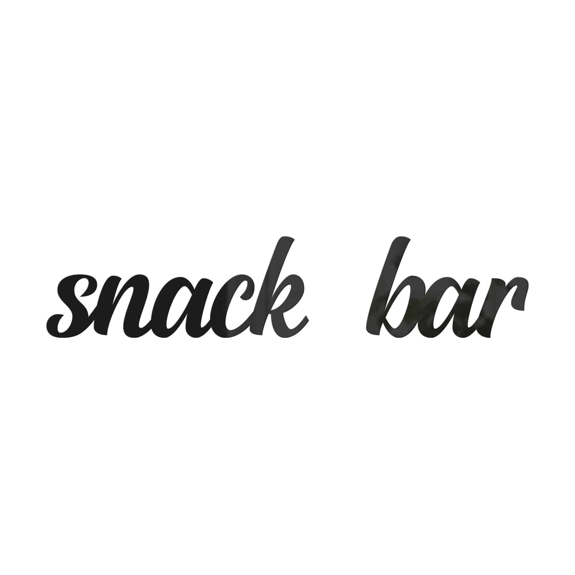 3D Schriftzug Snack Bar - Acryldeko für die Küche