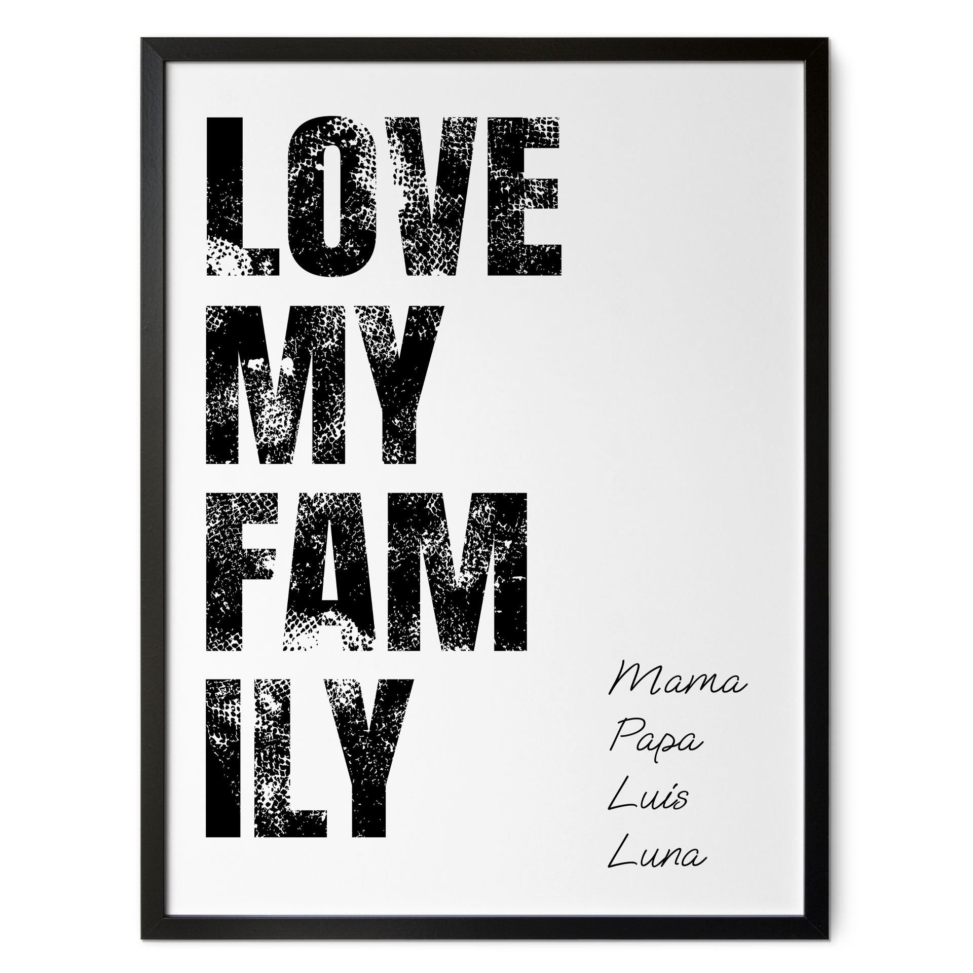Poster personnalisable Love my Family
