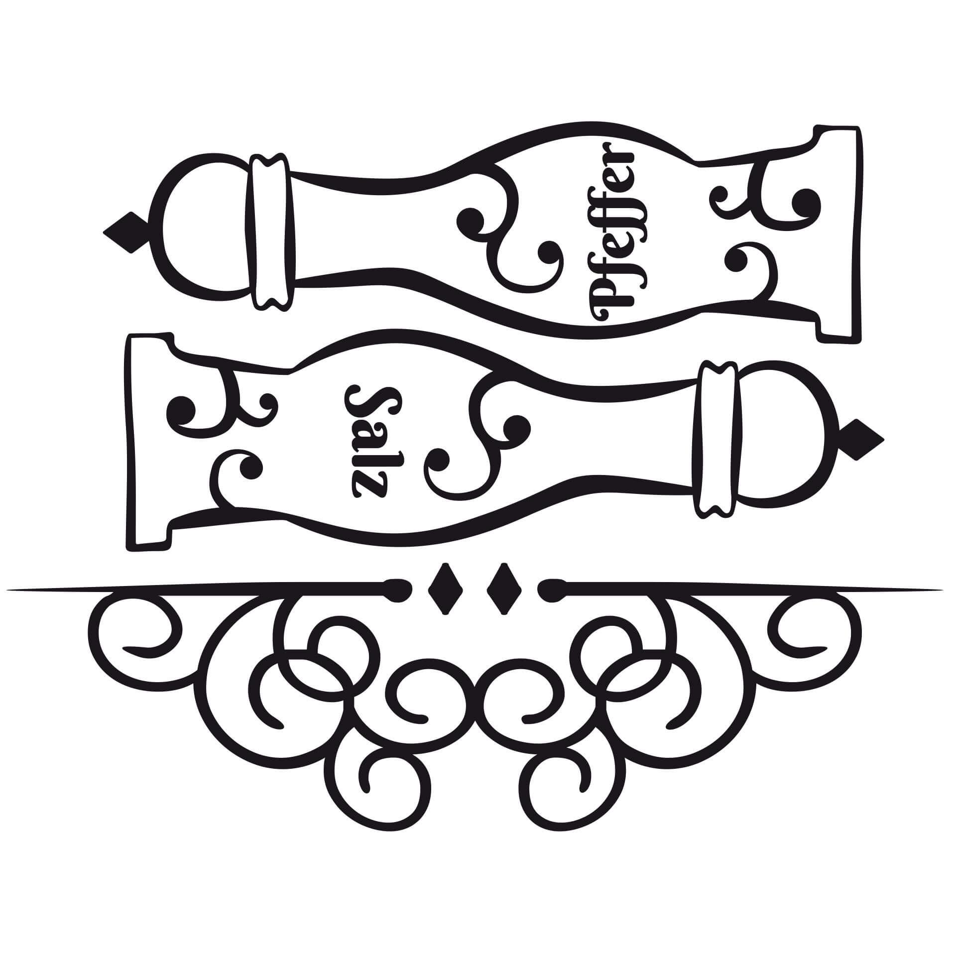 Wandtattoo Salz- und Pfefferstreuer