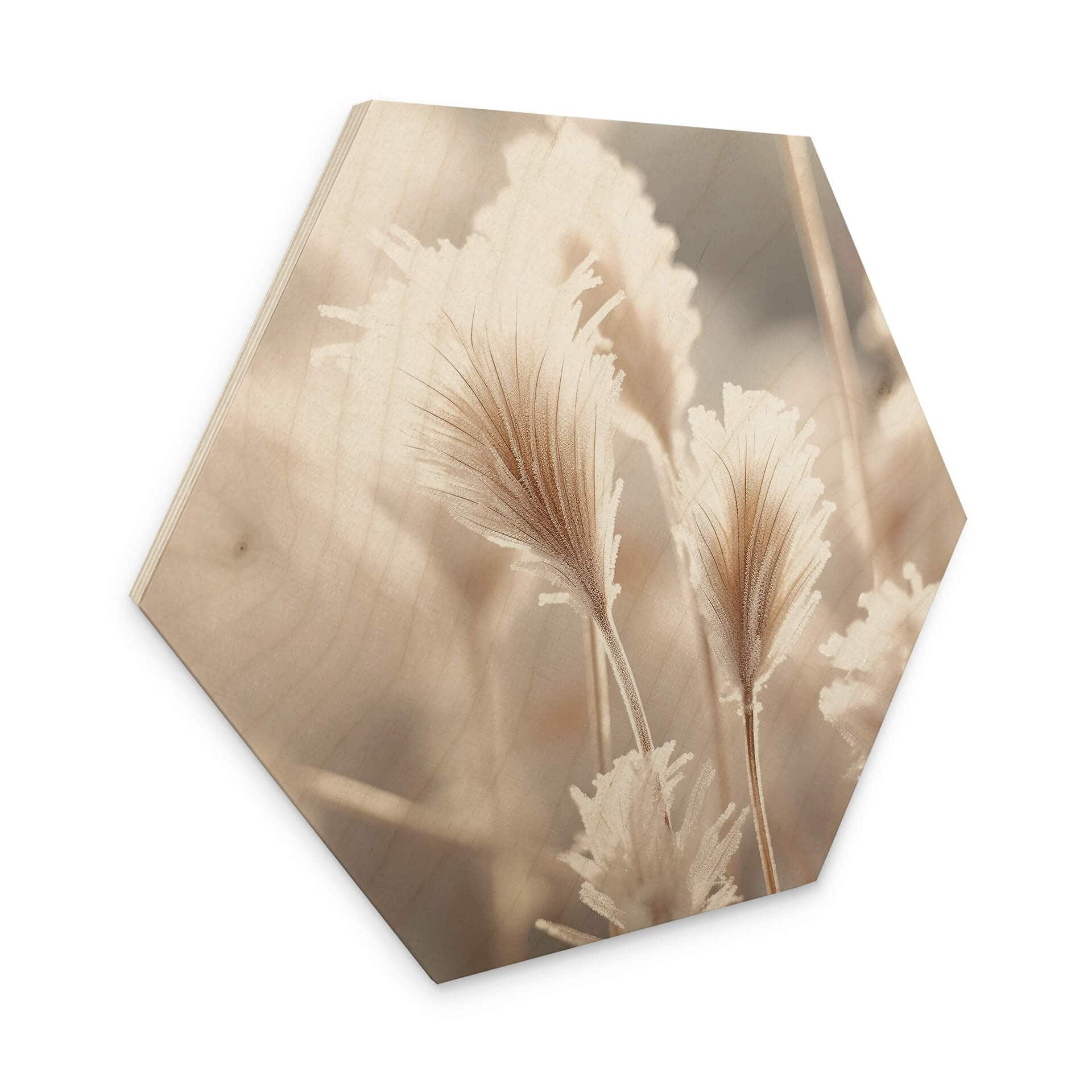 Esagono in legno Erbe dai colori pastello - Treechild
