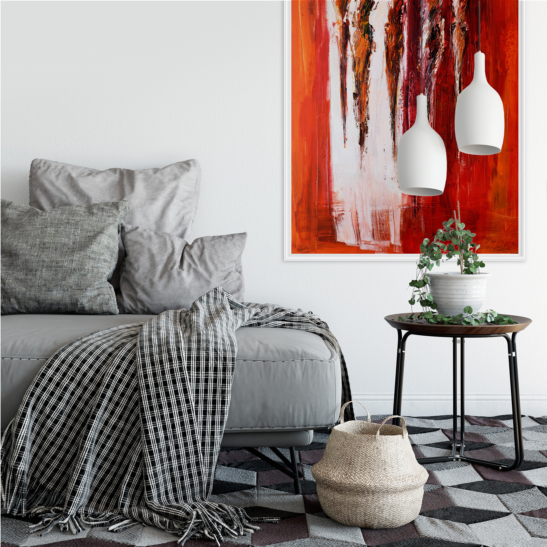 Wallprint W - Schüßler - Fünf Figuren in Rot