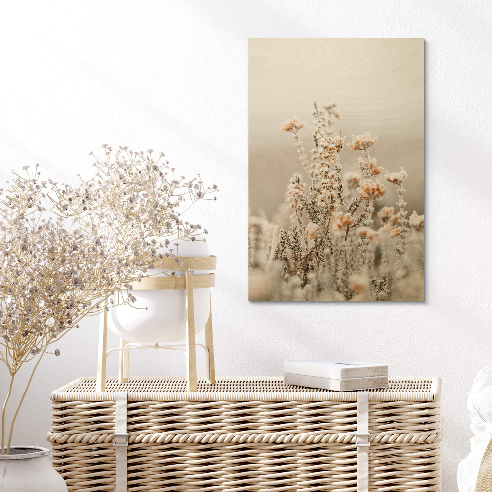 Stampa su legno Annie - Fiori di ghiaccio