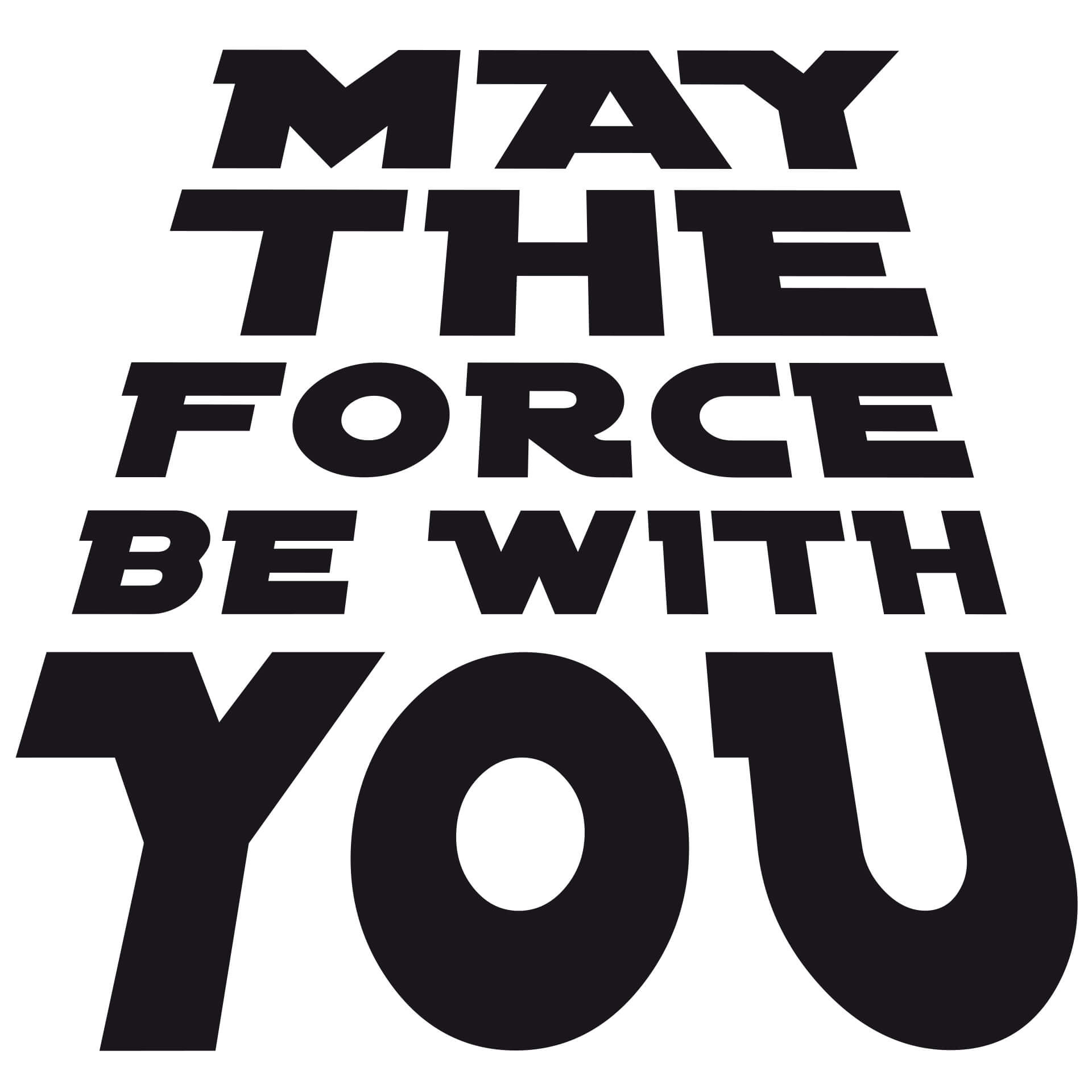 May the Force be with you.
