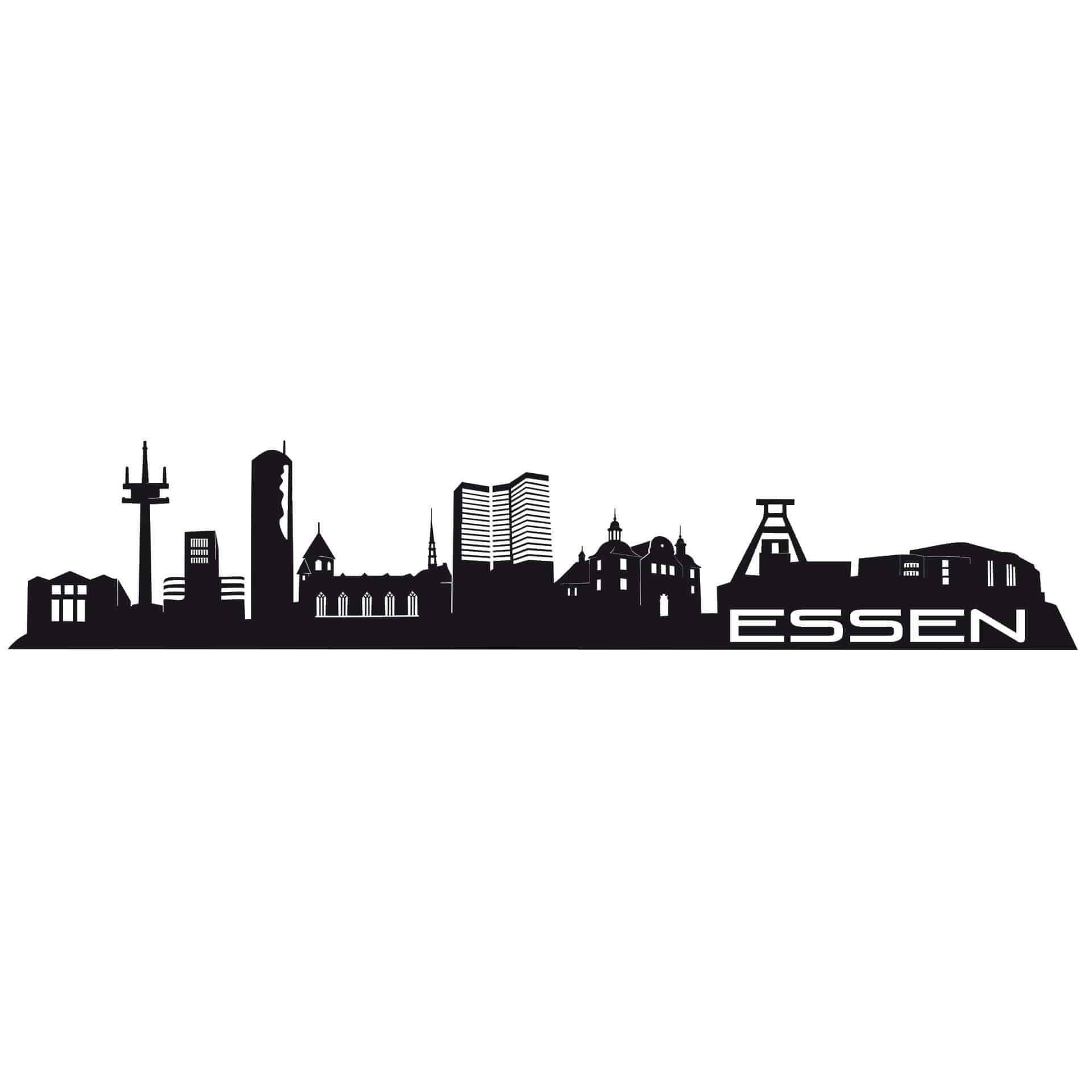 Wandtattoo Essen Skyline