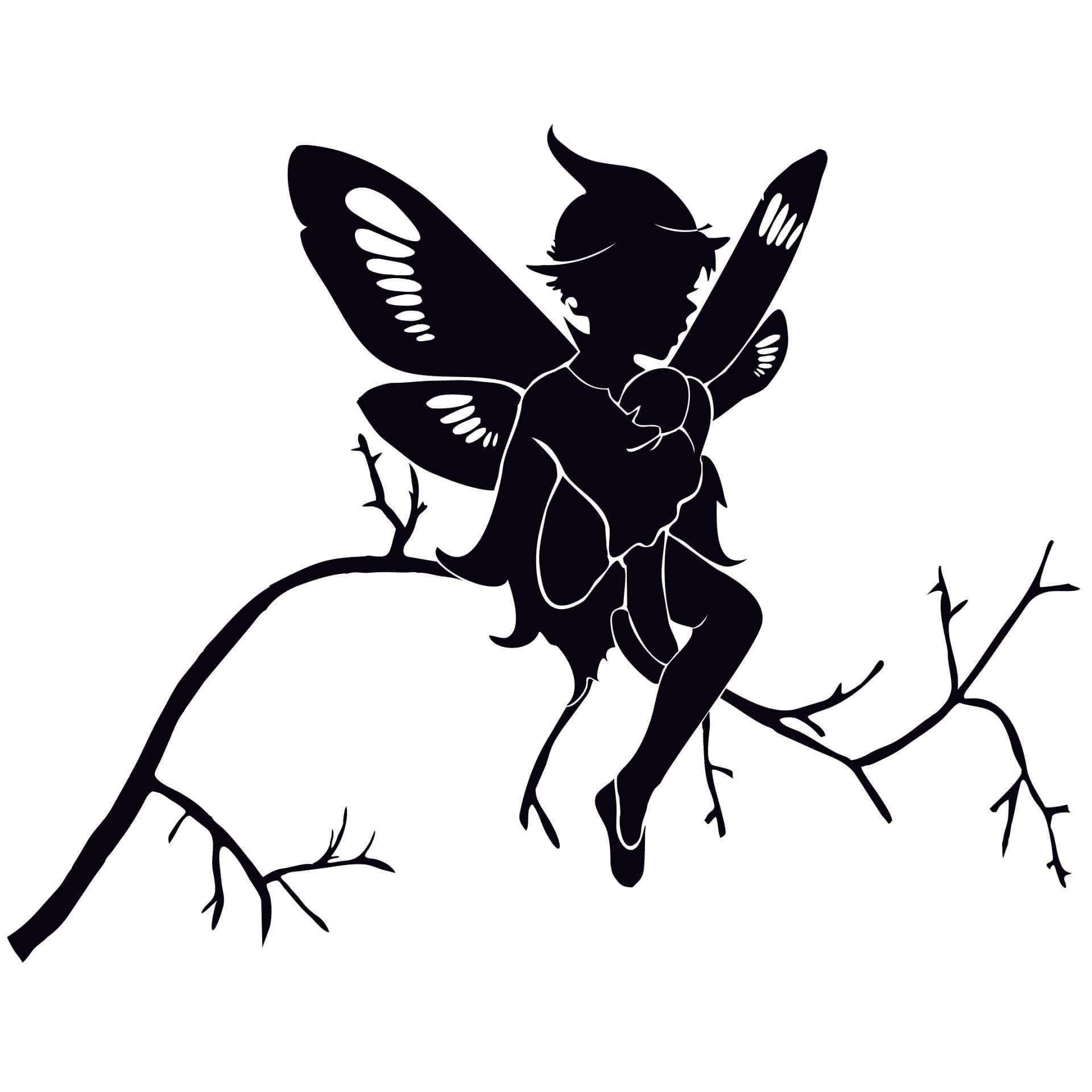 Wandtattoo Elf (2-farbig)