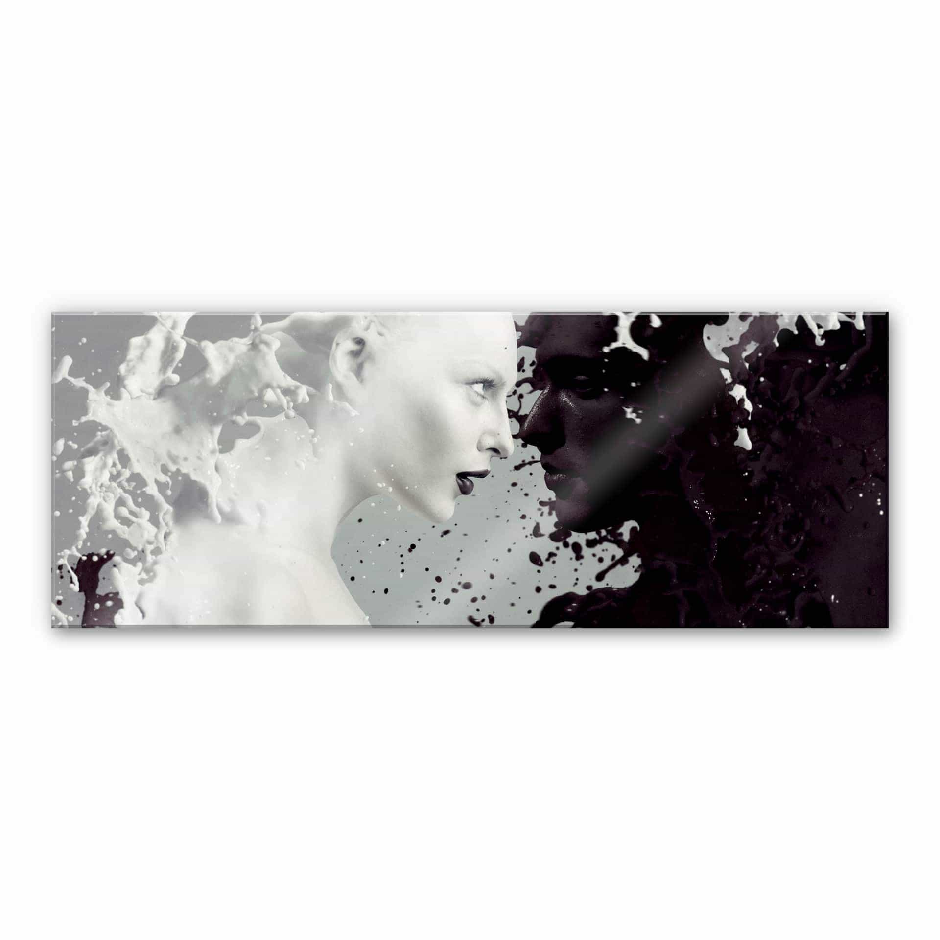 Acrylglasbild Milk & Coffee - Panorama