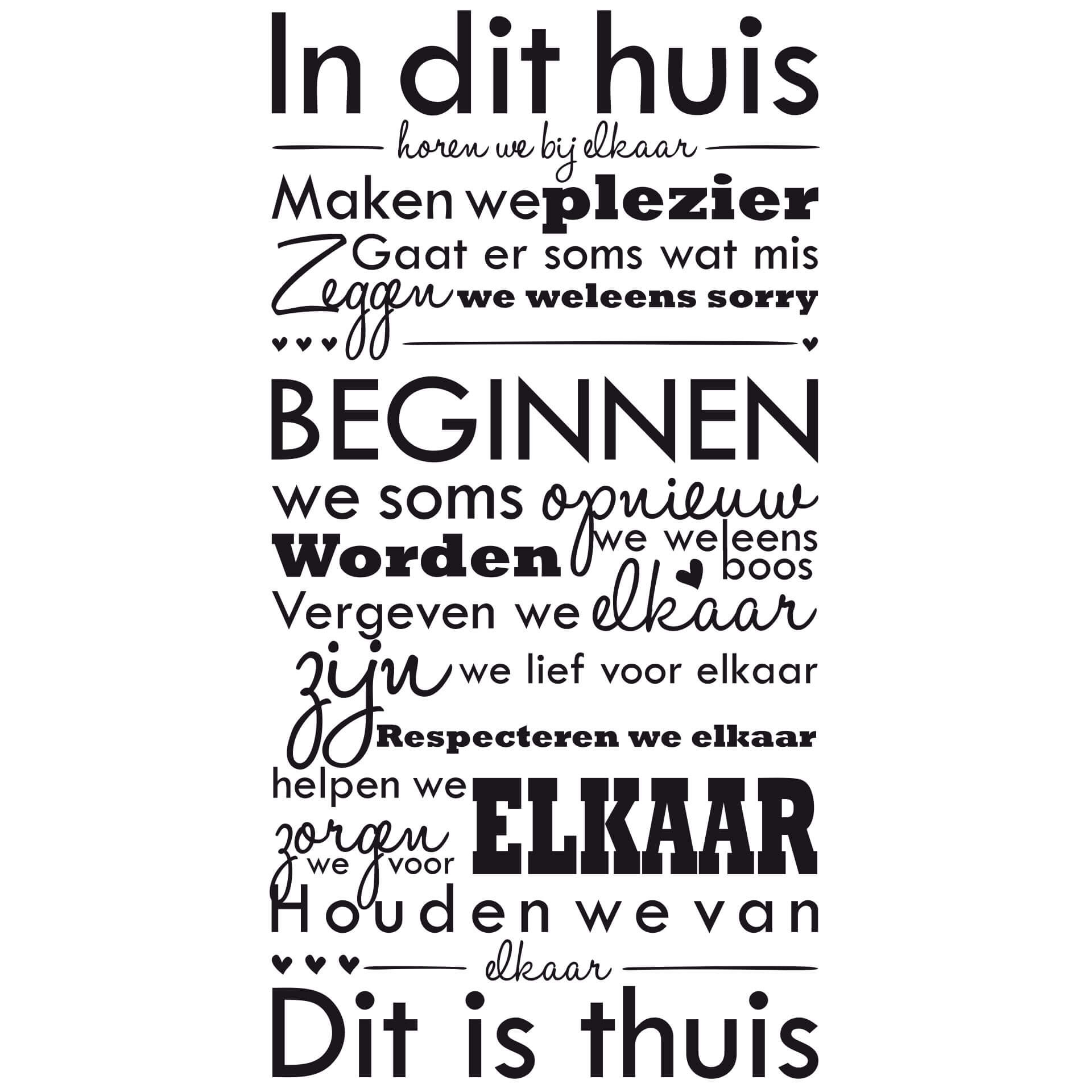 Wandtattoo In dit huis 01