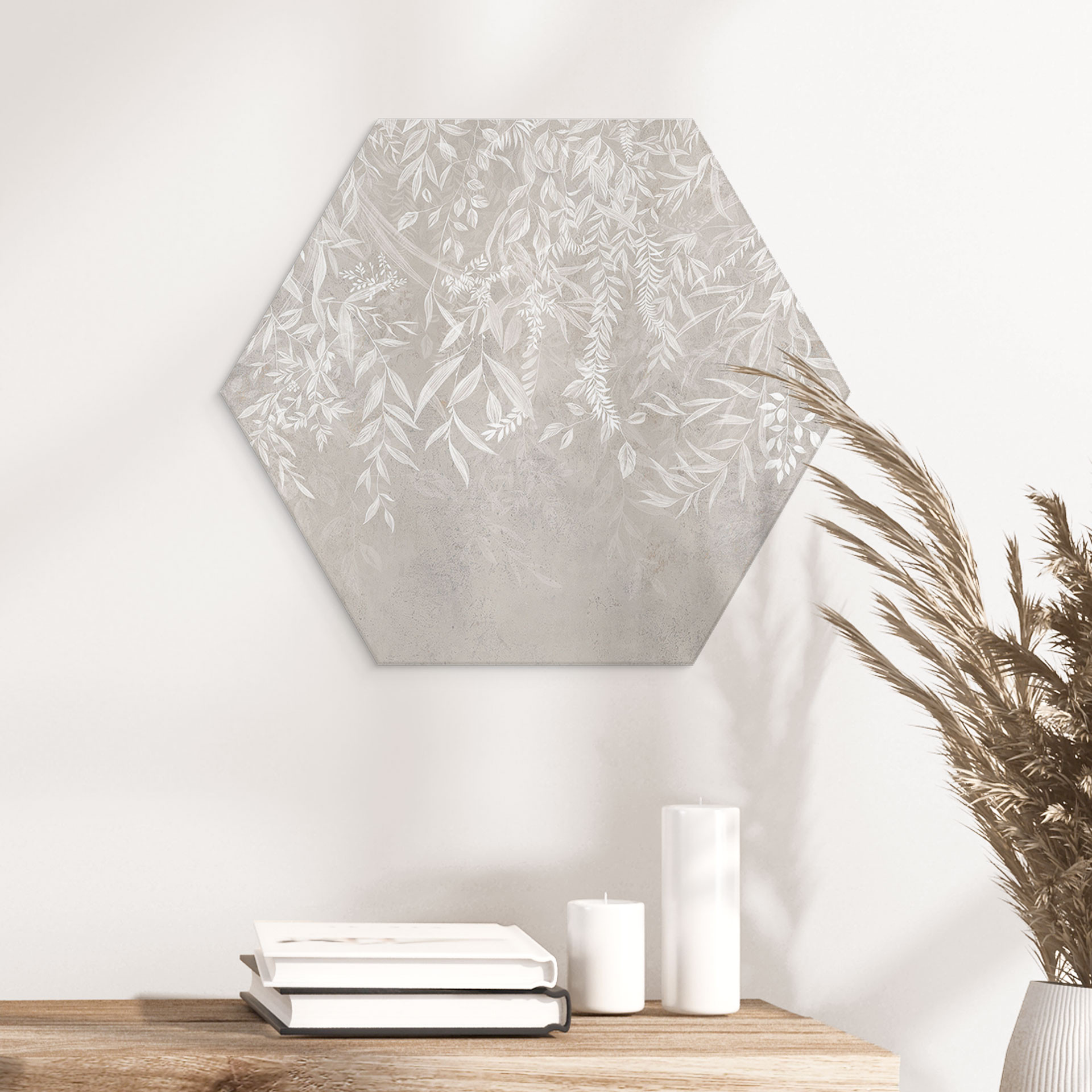 Wanddecoratie Elegante wilgentakken in beige - Ms Tiff - Alu-Dibond