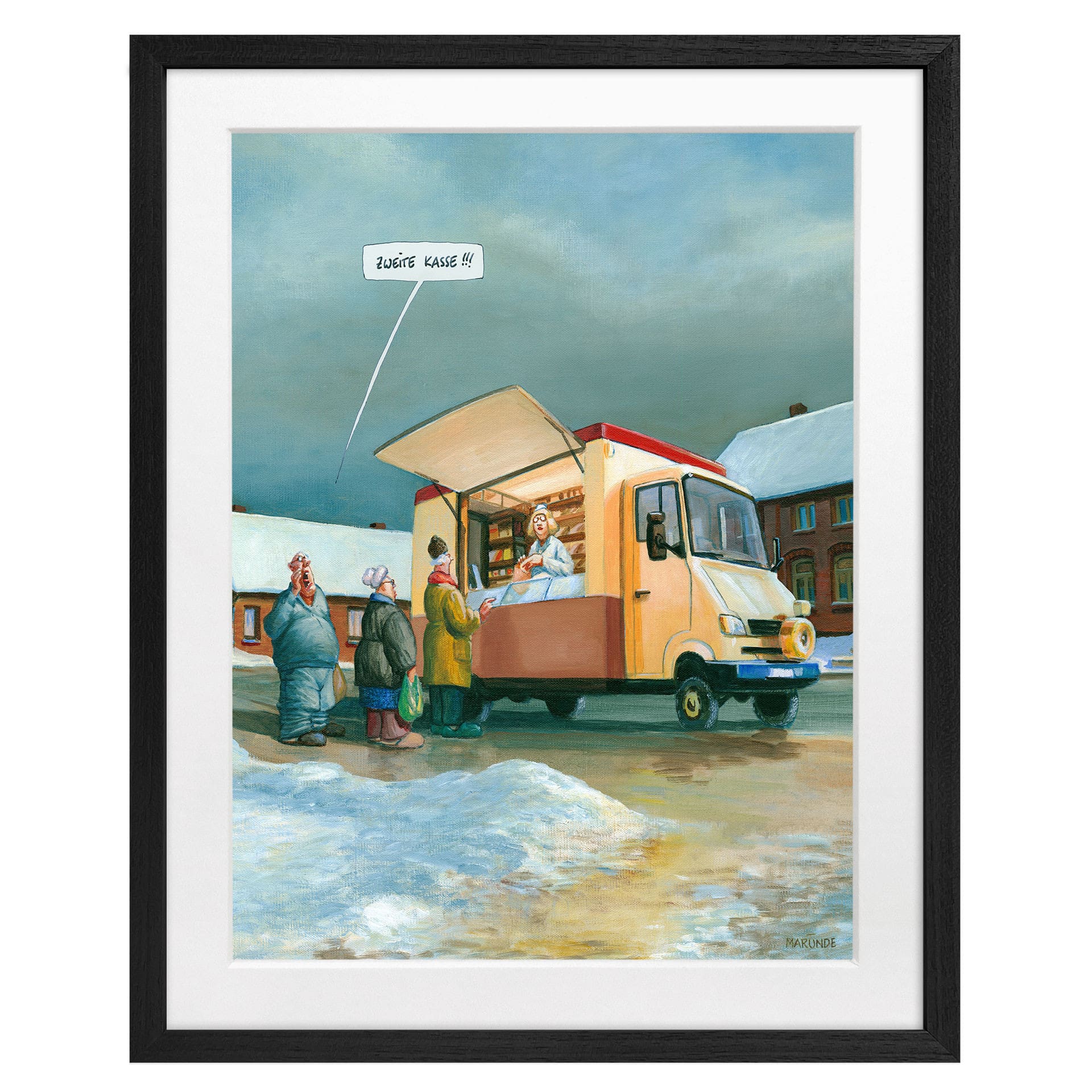 Kunstplakat med passepartout Marunde - Service (2014)