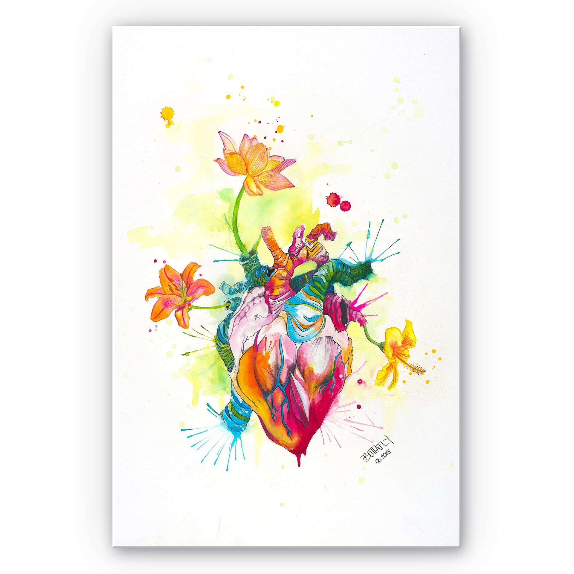 Wandbild Buttafly - Nature Beating Heart