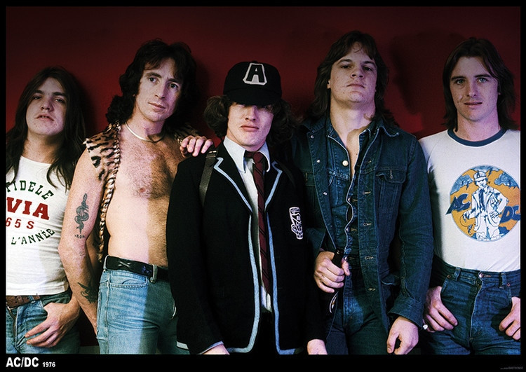 Poster AC/DC - 70s Group, Plakat (84,1 x 59,4 cm)