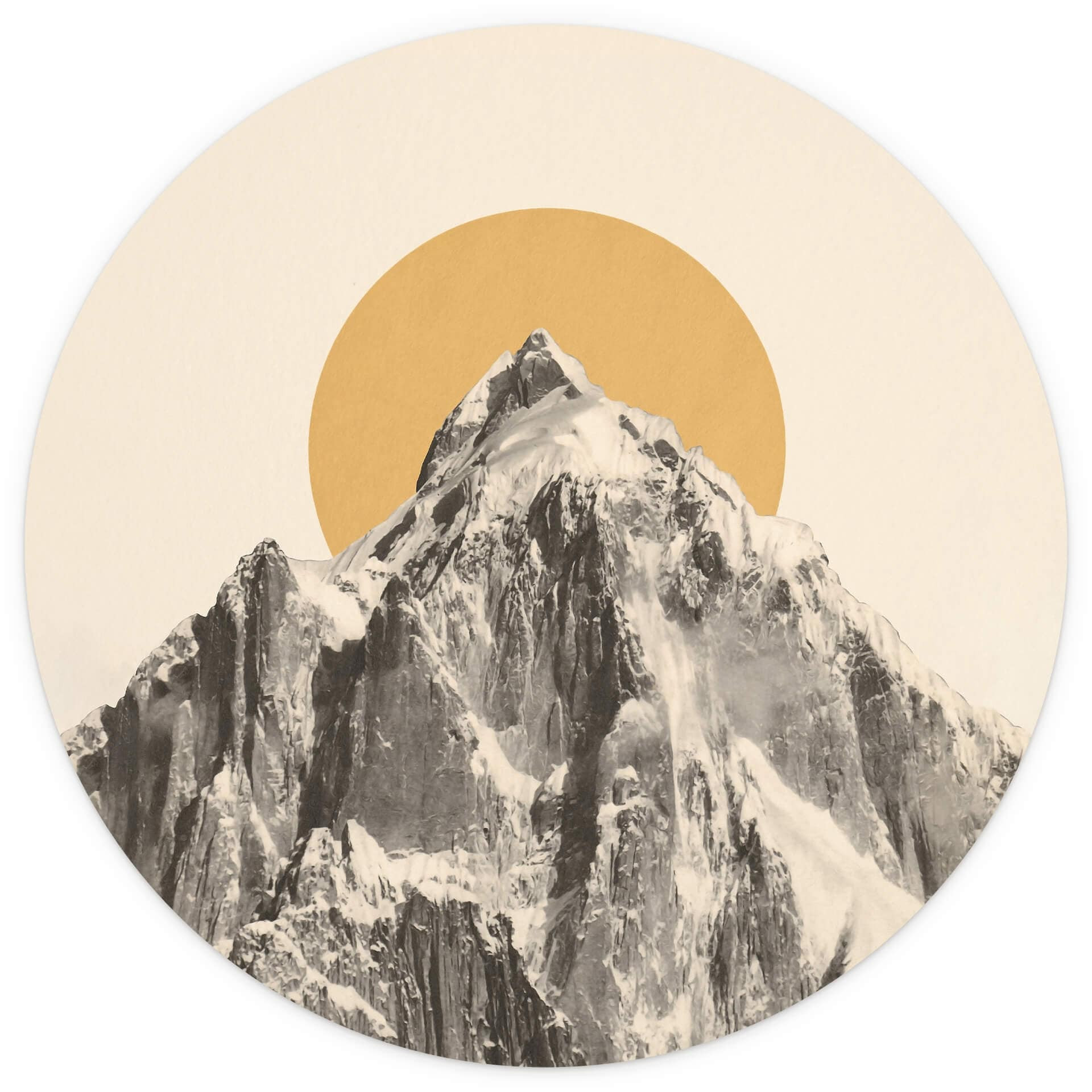 Behangcirkel Bodart - Sun and Mountain - vliesbehang/zelfklevend vliesbehang