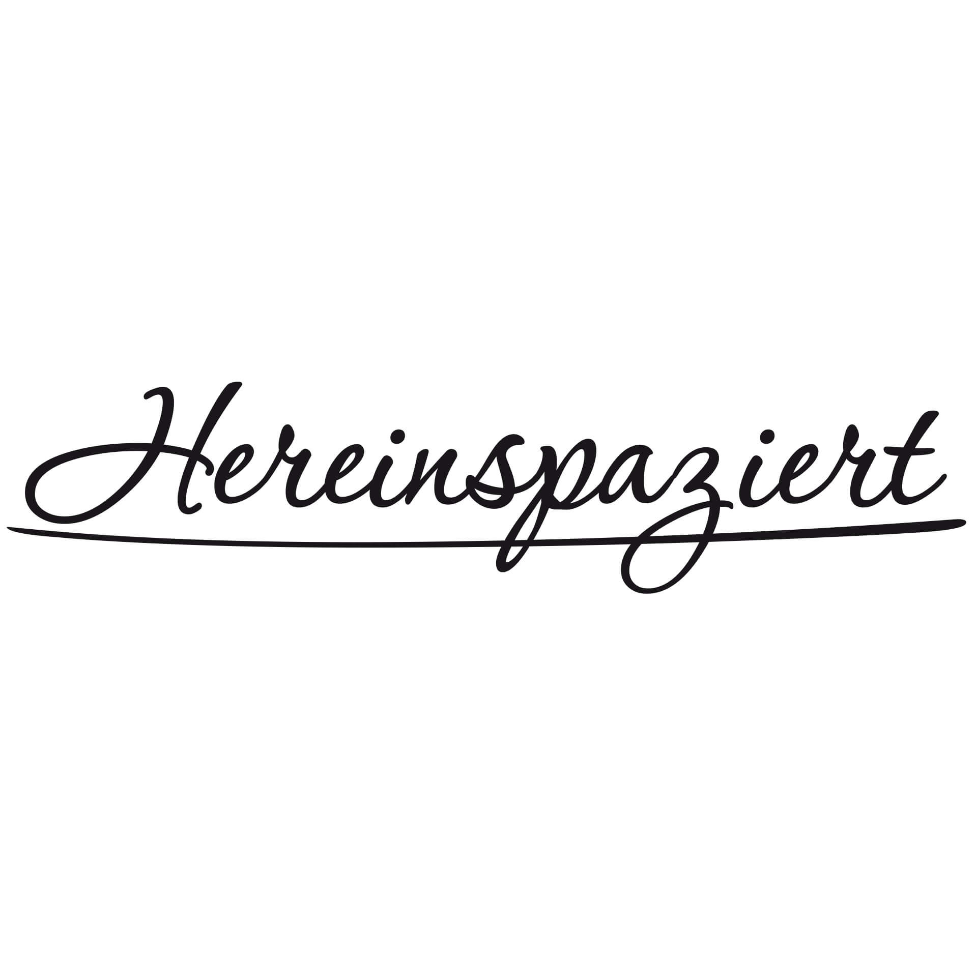 Wandtattoo - Hereinspaziert