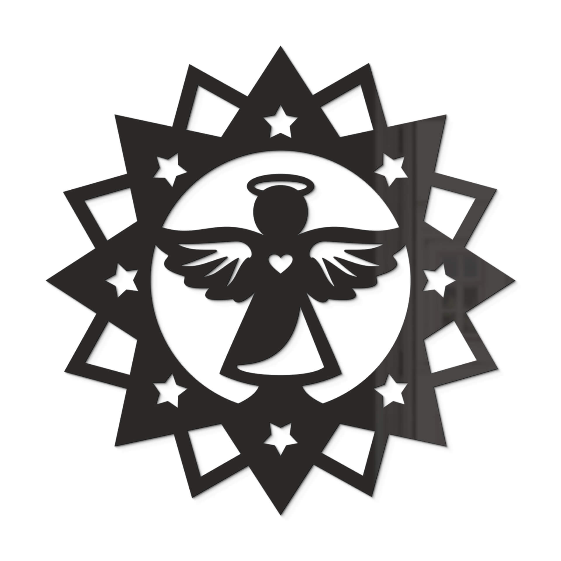 Akrylowa dekoracja anioł w gwiazdę