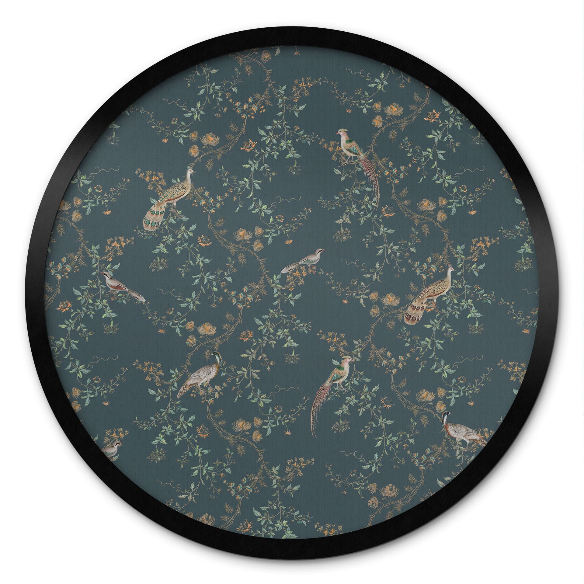 Poster Oiseaux exotiques dans la forêt - Bloomery Decor - Rond