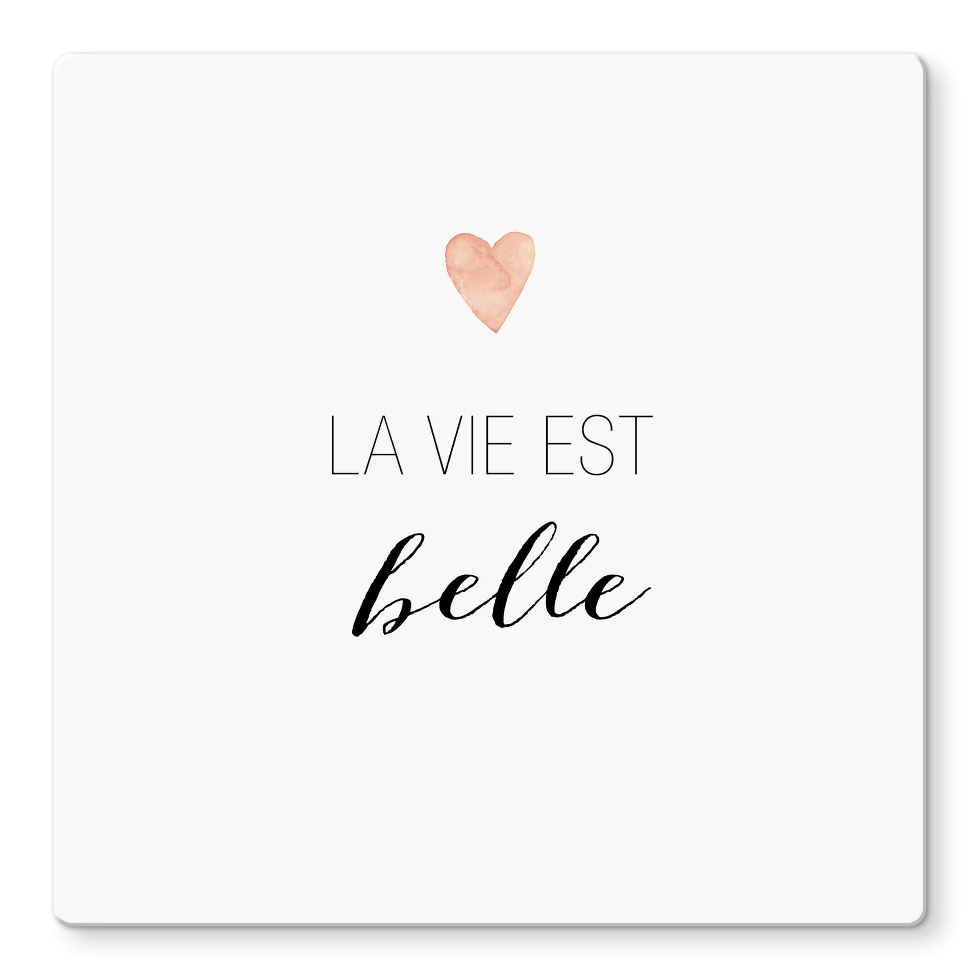 Glasschilderij Confetti & Cream - La vie est belle
