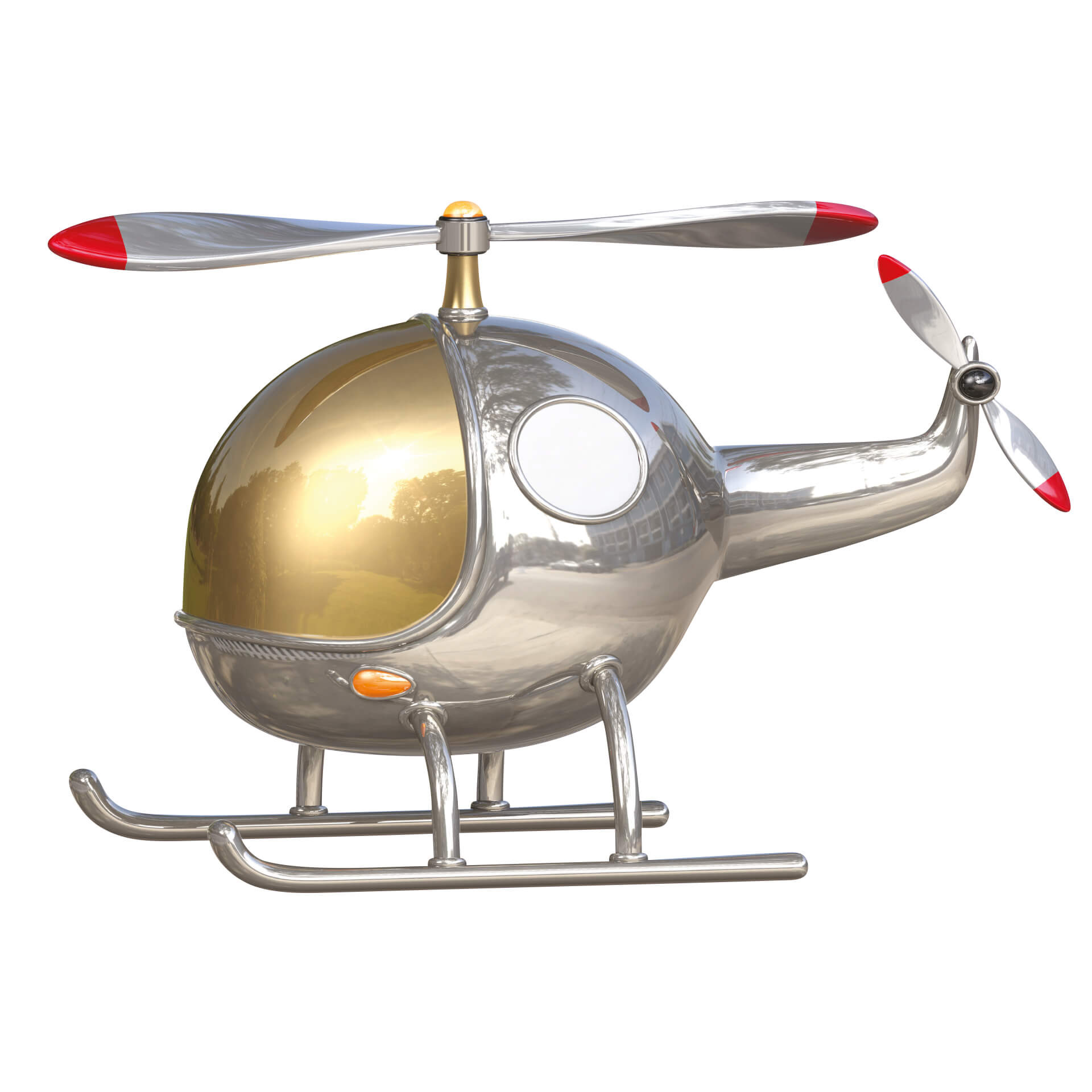 Wandtattoo Michel Agullo - Helikopter (silber)