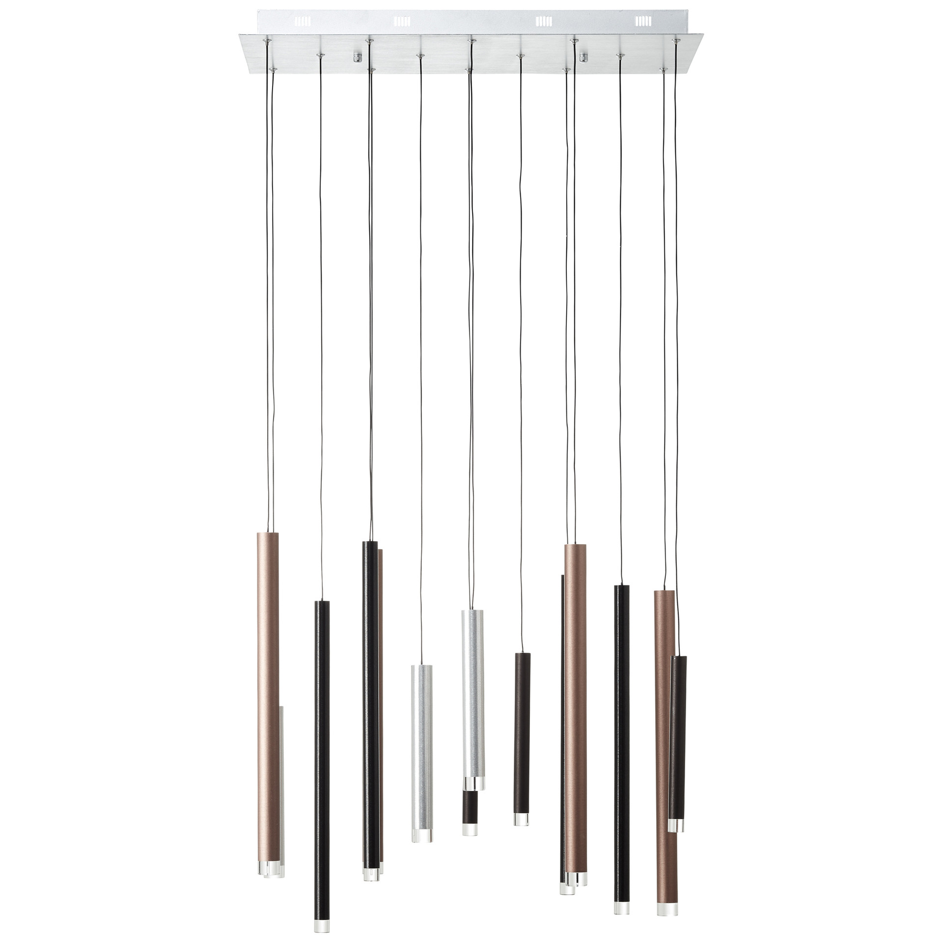 Pendelleuchte Eddy, braun, 180 x 70 cm, Metall Pendelleuchte