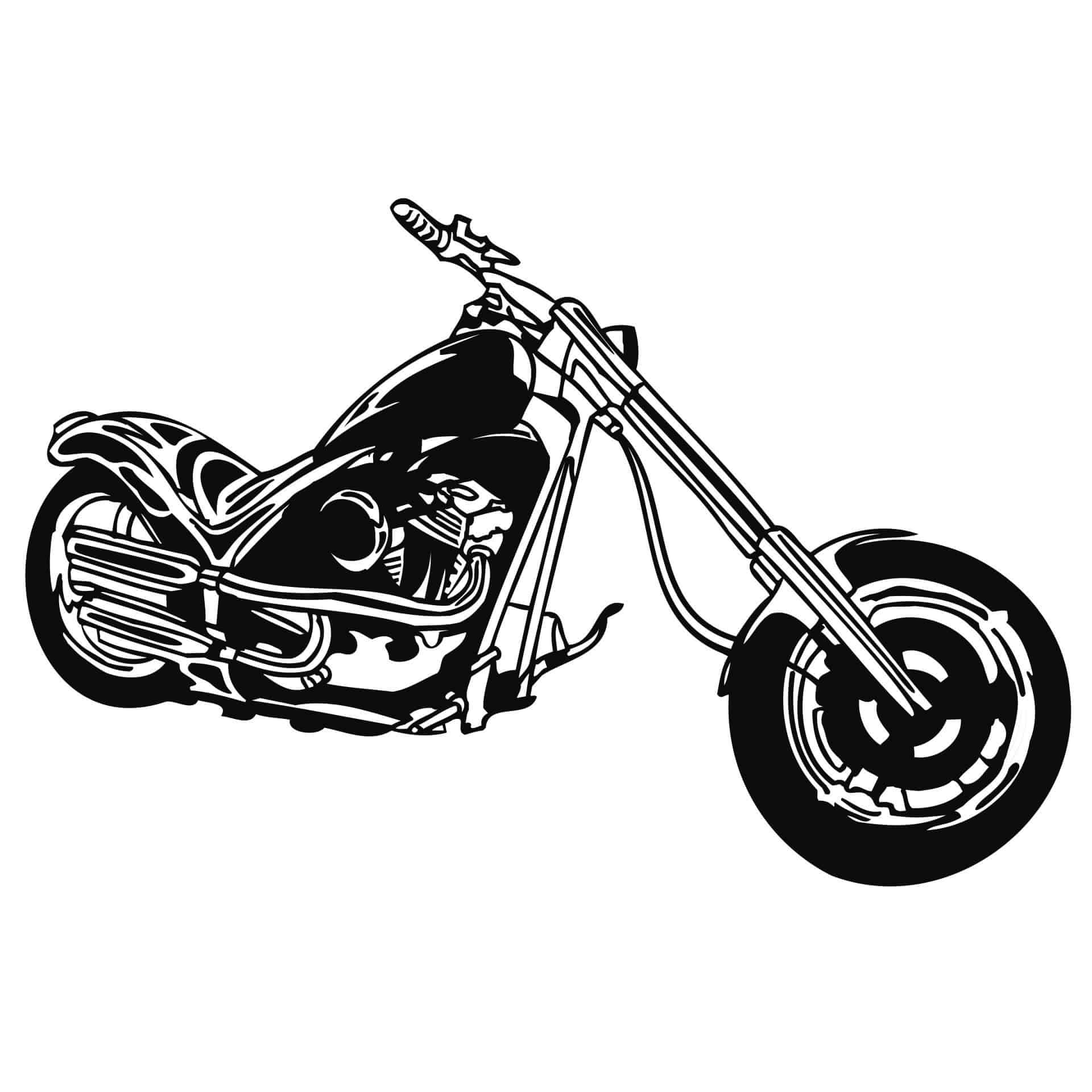 Wallsticker - Motorcykel "Chopper"