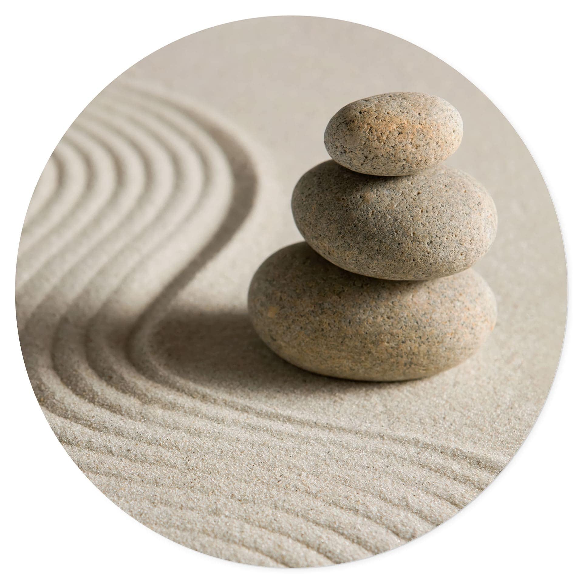 Naklejka na ścianę Stone in Sand 2 - okrągła