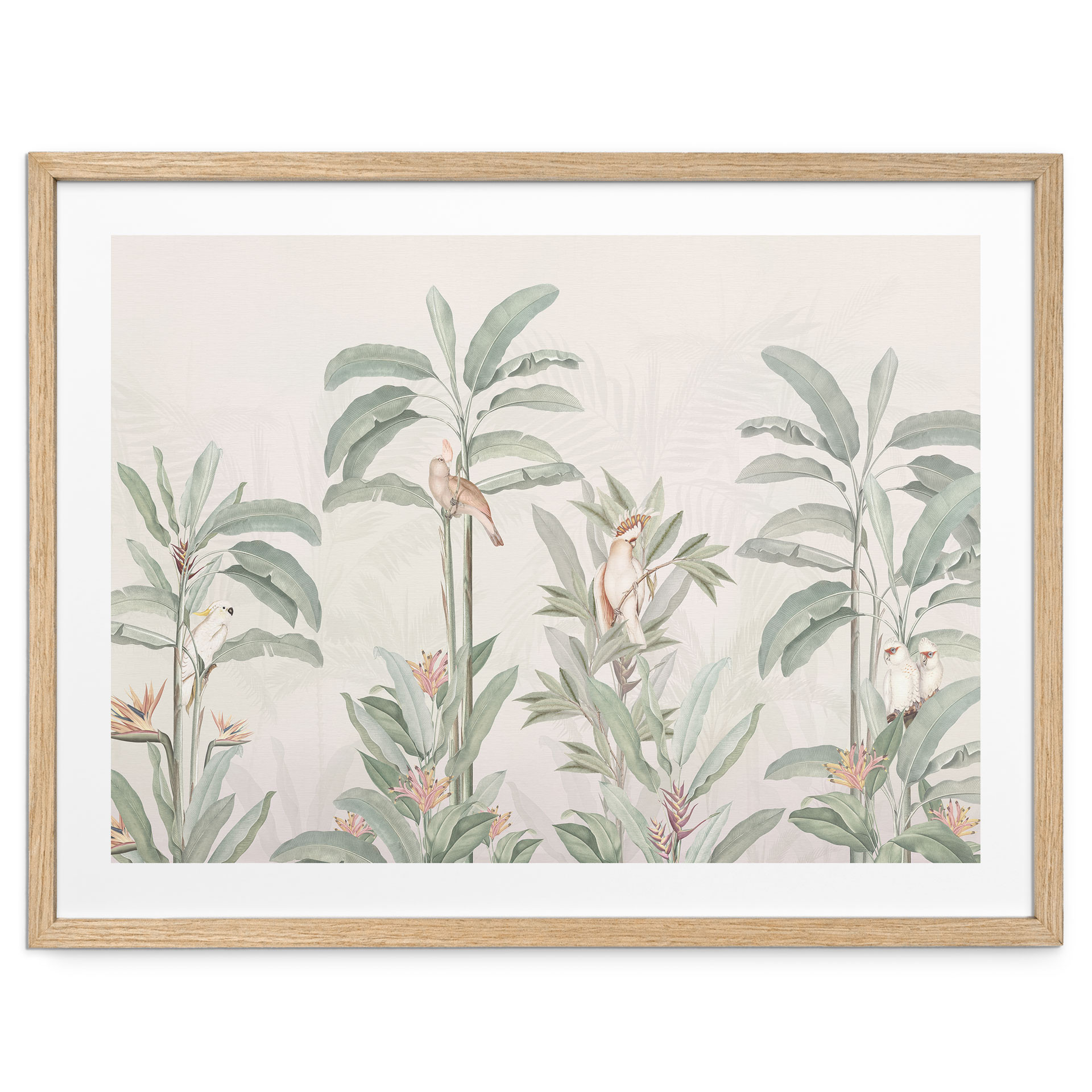 Poster jungle Forêt tropicale avec cacatoès - Bloomery Decor