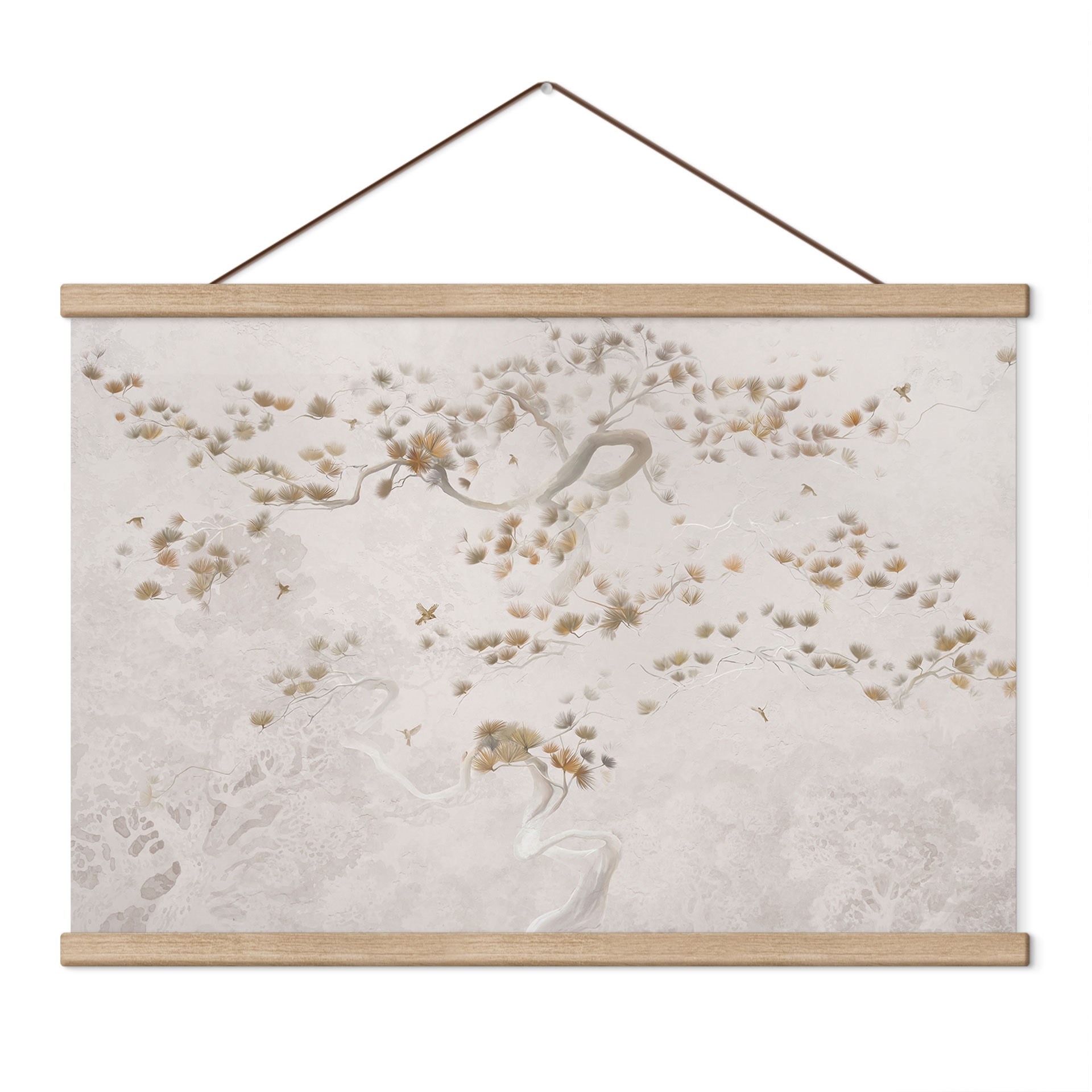 Textielposter Elegante pijnboom in Aziatische stijl - Ms Tiff