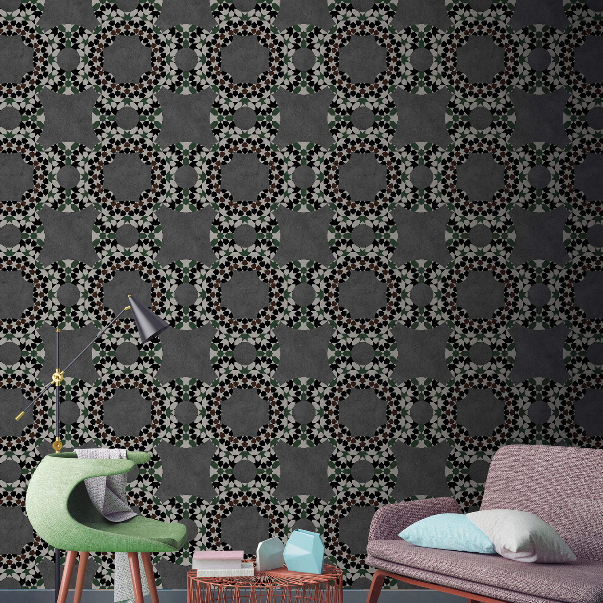 Livingwalls Fotobehang Walls by Patel graphite 2