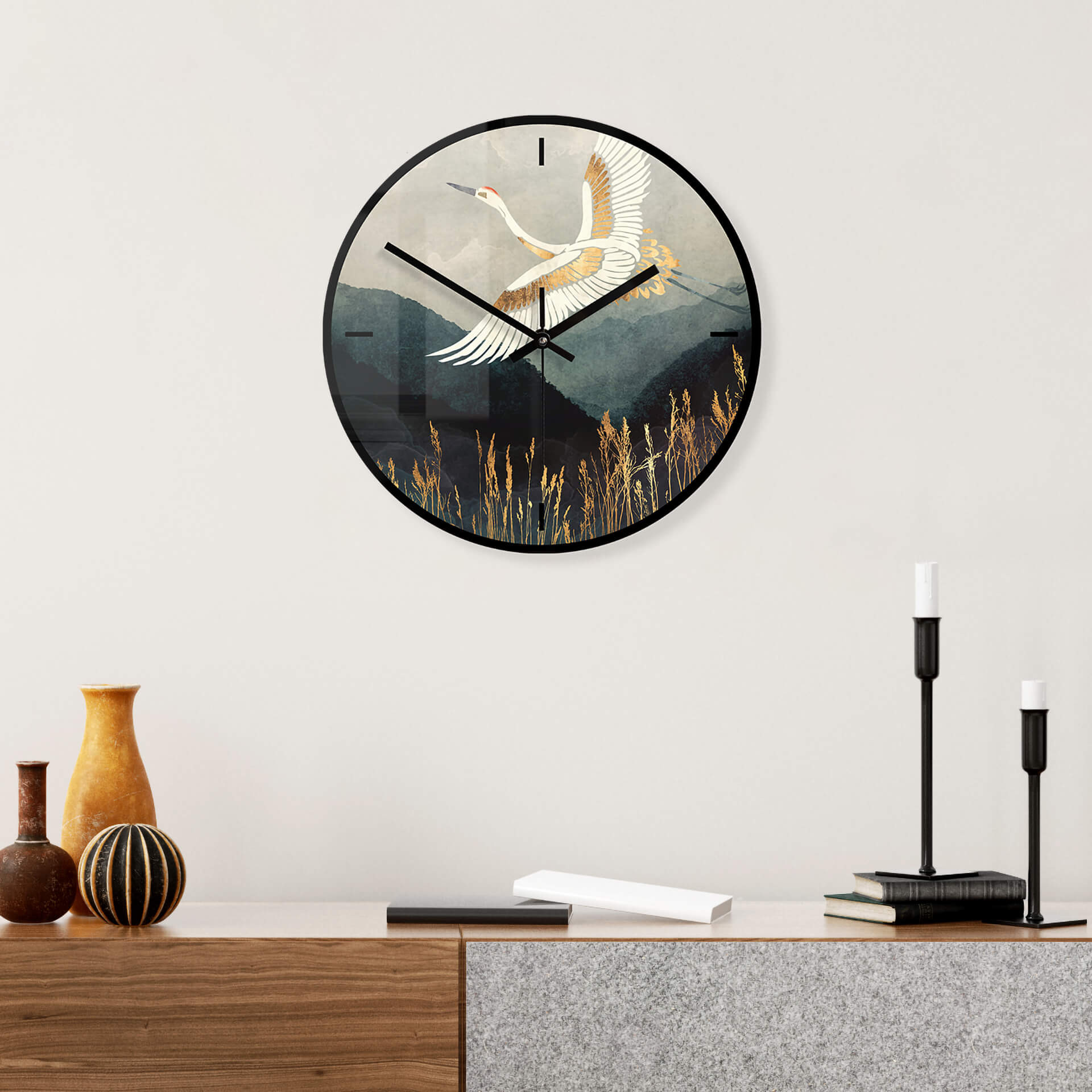 Wanduhr aus Glas - SpaceFrog Designs - Eleganz - Ø 30 cm