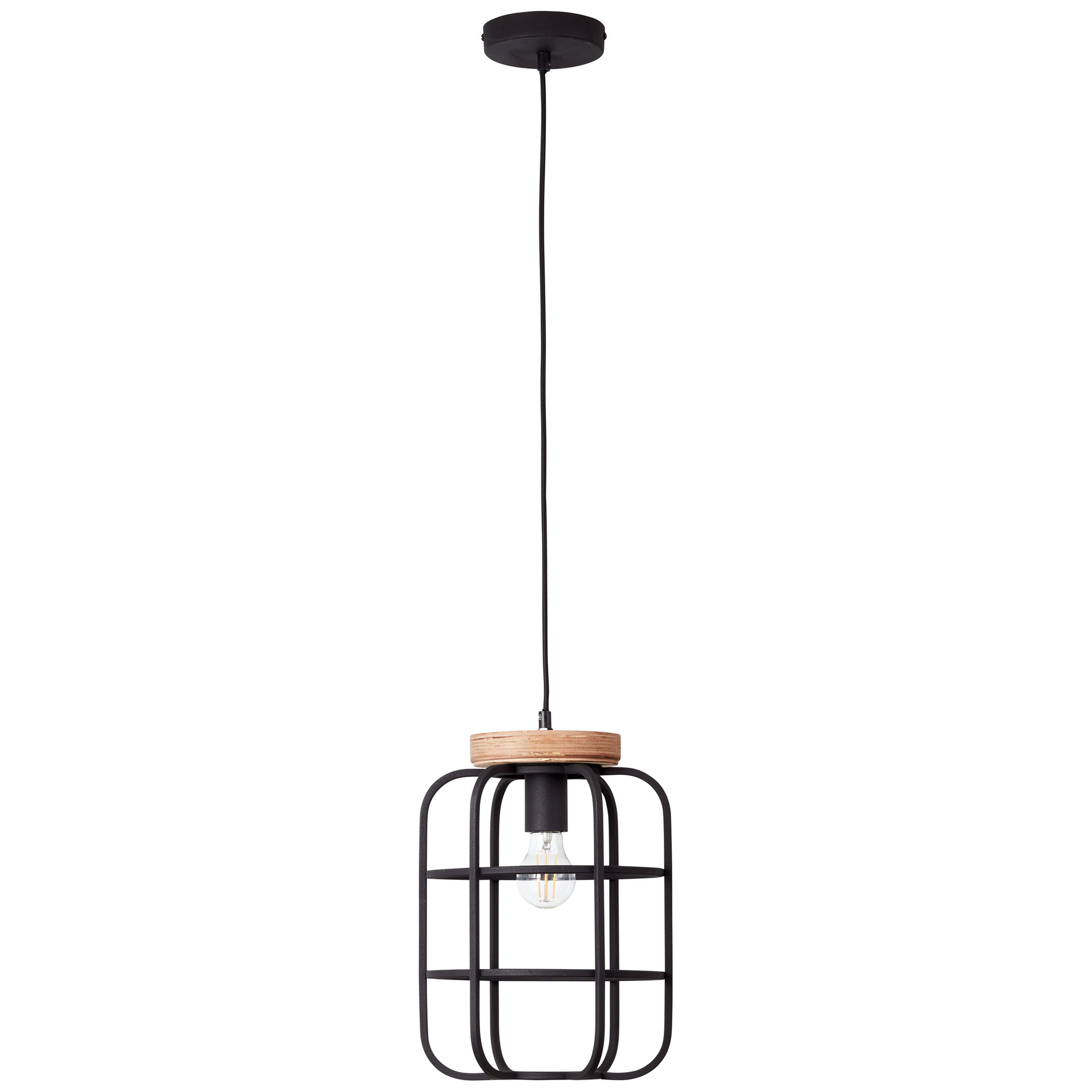 Pendelleuchte Inga, braun, 147 x 25 cm, Holz Pendellampe
