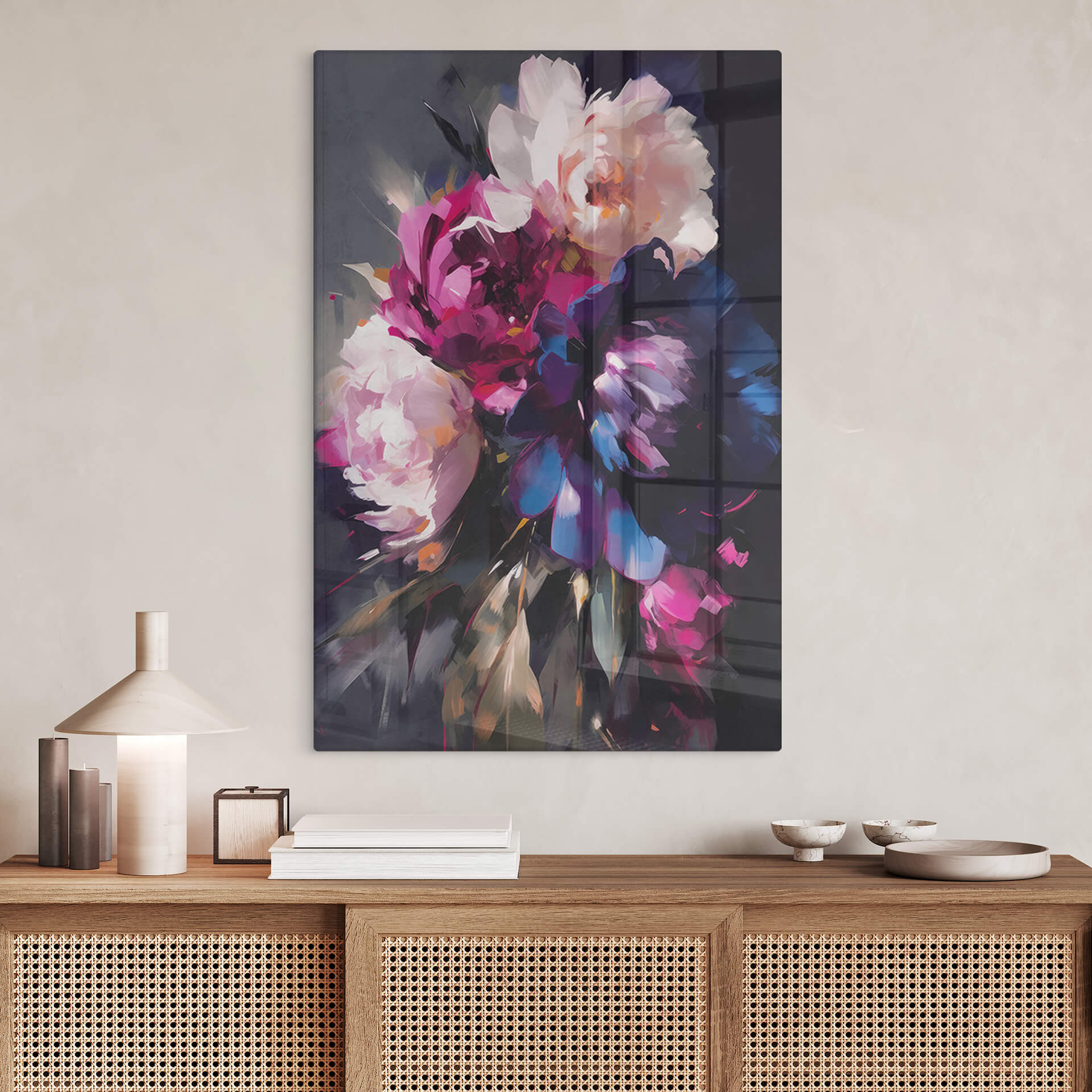 Glasbillede - Treechild - Vintage Flowers