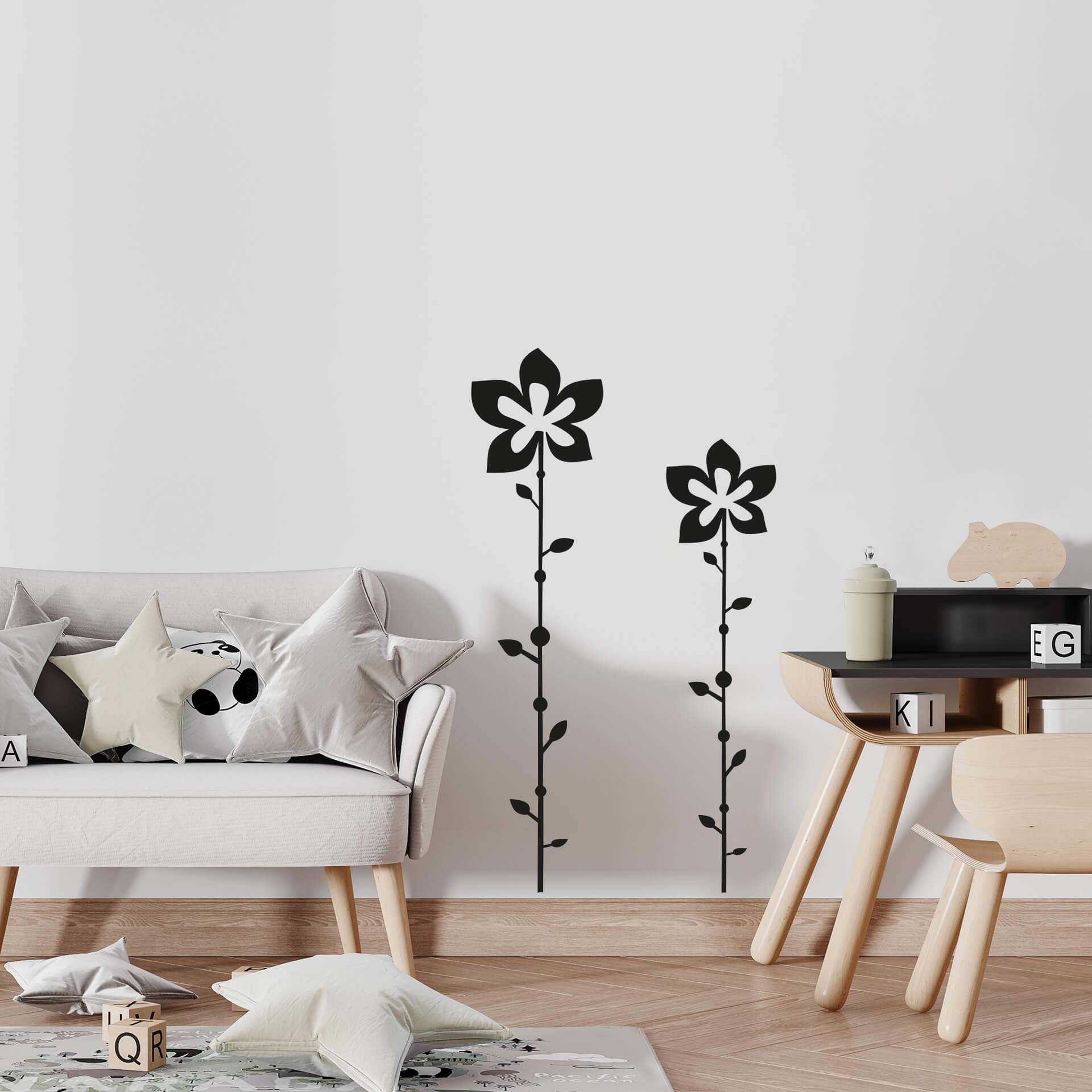 Wallsticker Langstilkede Blomster