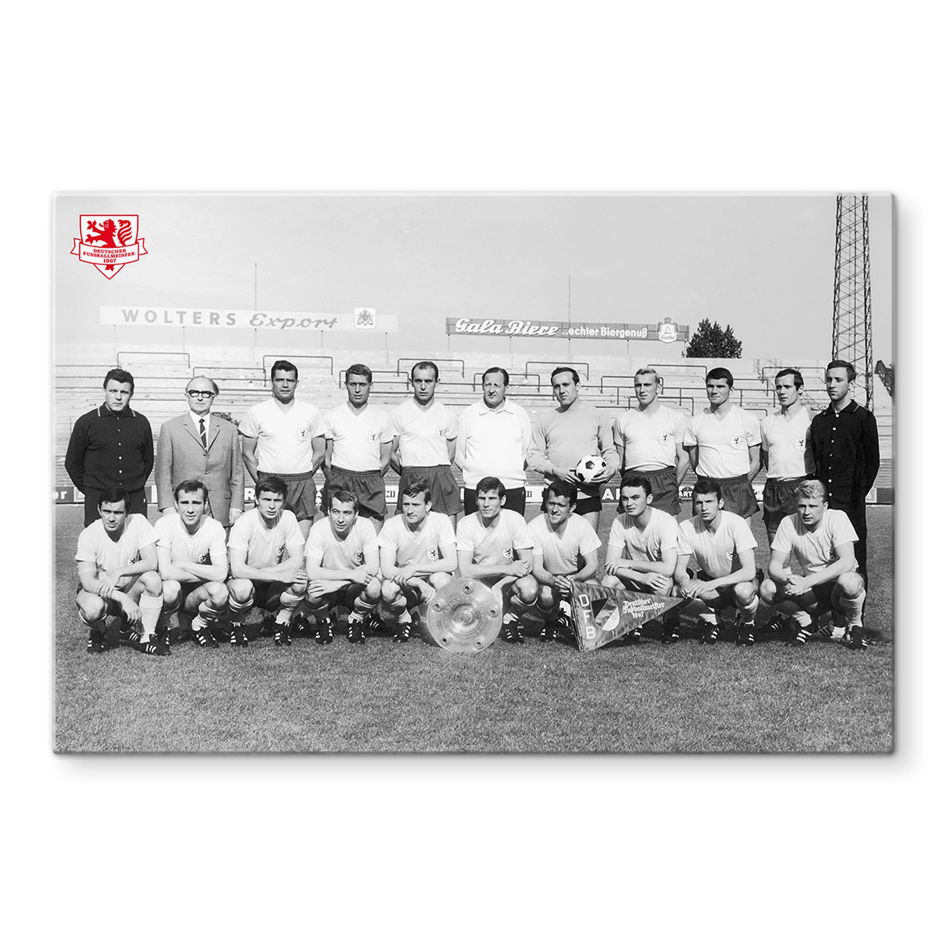 Glasbild Eintracht Braunschweig Meistermannschaft 1967