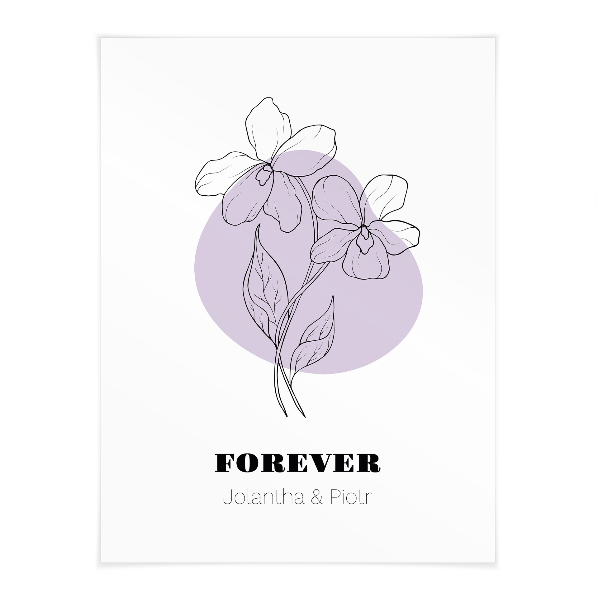 Personalisierbares Poster Monatsblume Februar