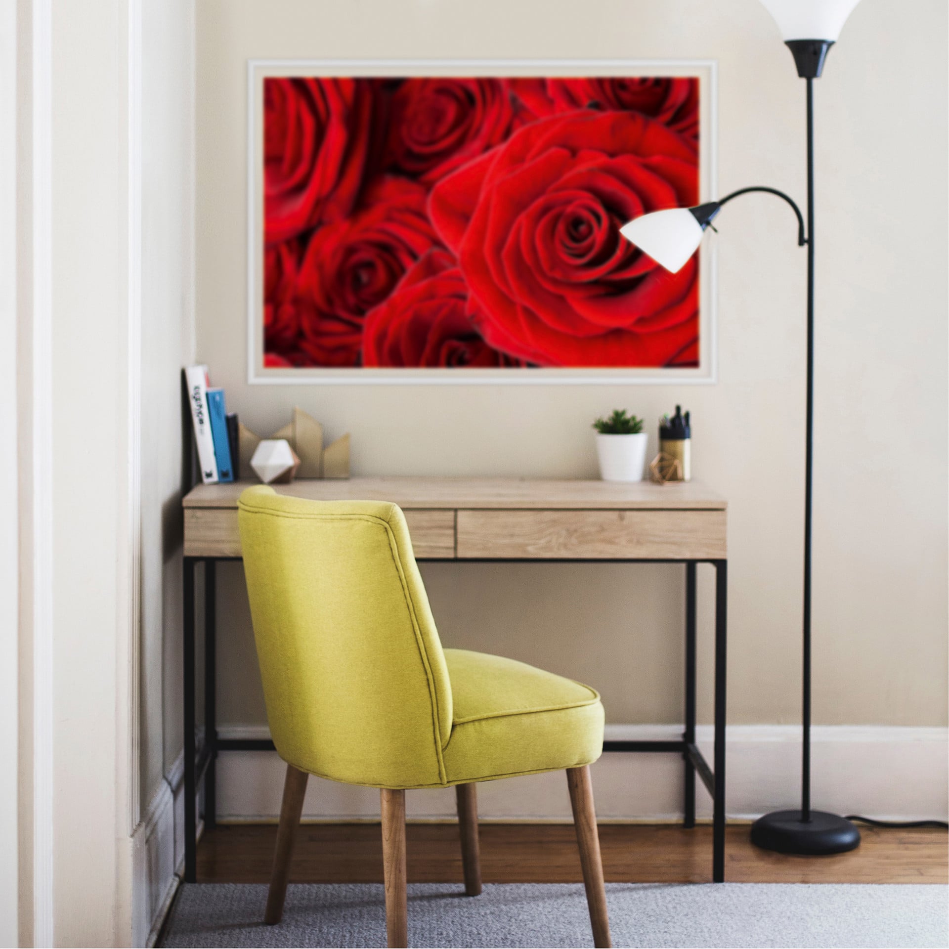 Poster autocollant - W - Rose
