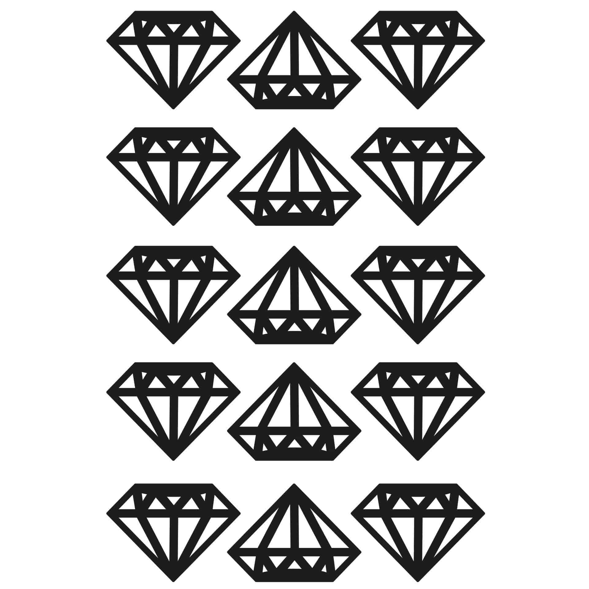 Sticker mural - Set diamants