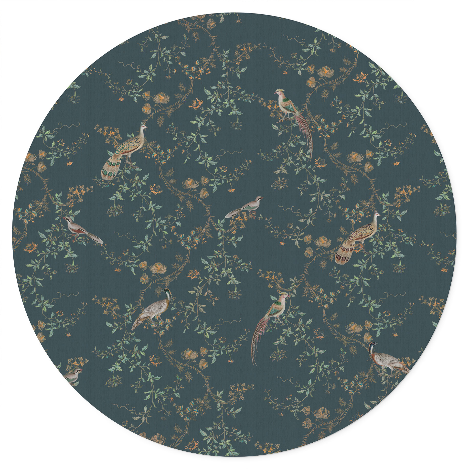 Naklejka na ścianę egzotyczne ptaki w lesie - Bloomery Decor - Okrągła