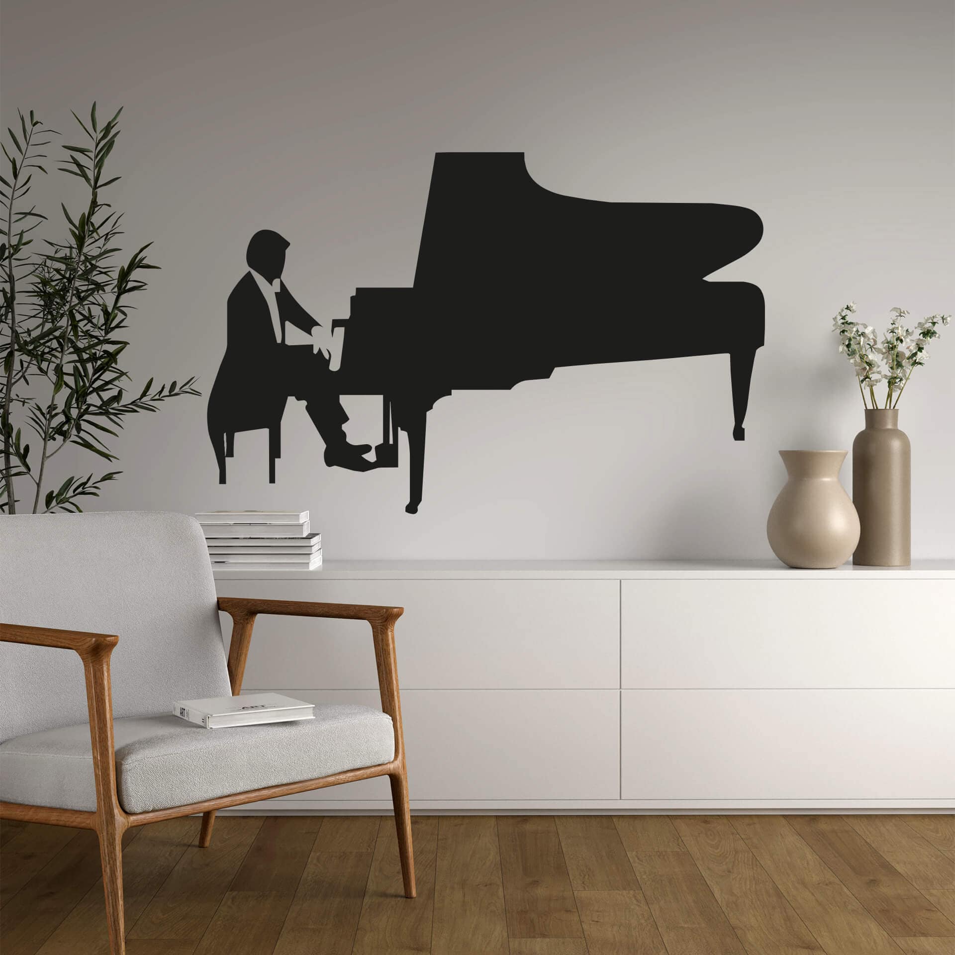 Wallsticker Piano manden